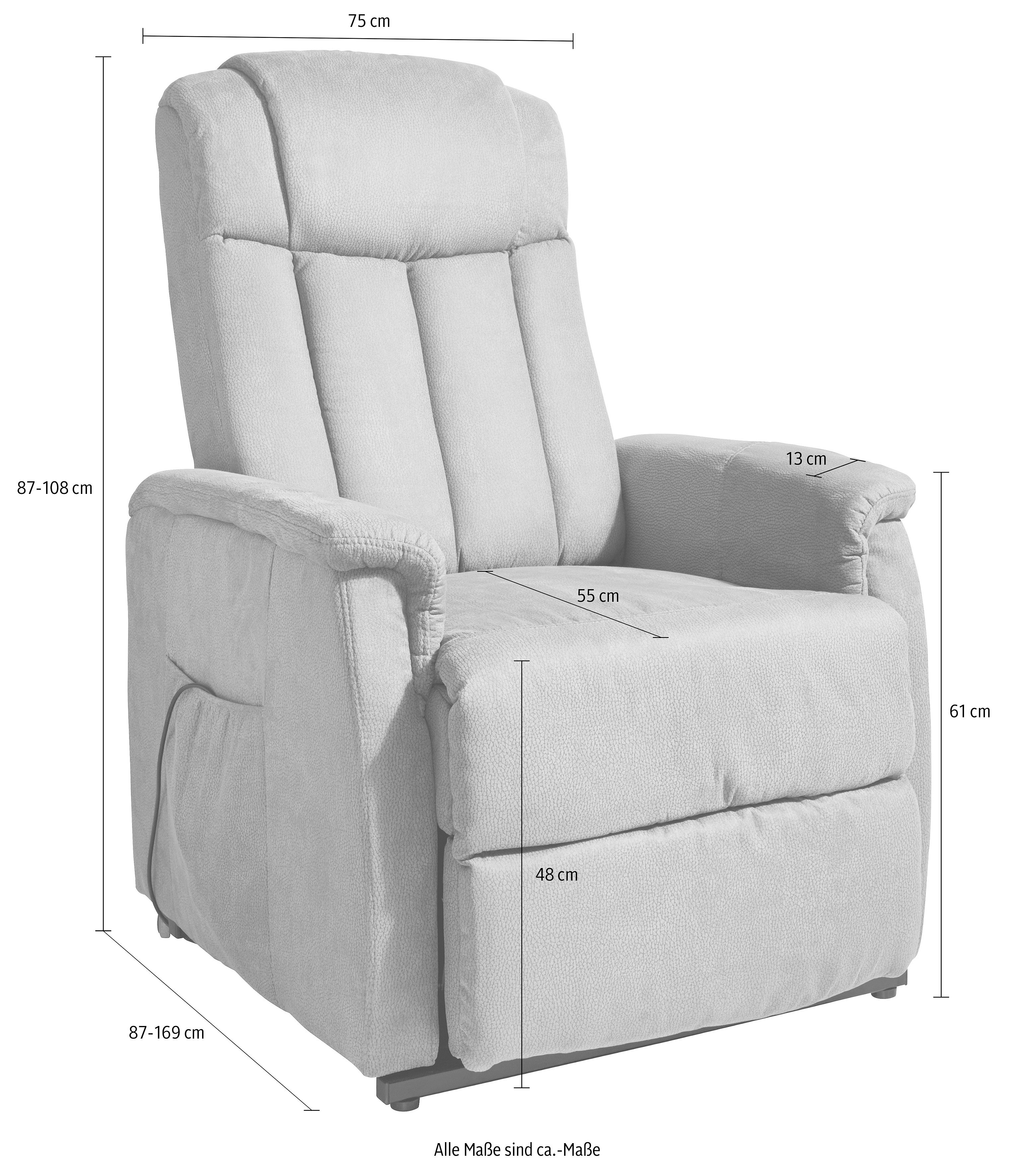 Duo Collection Relaxfauteuil Delphi met elektrische opstahulp Relaxfunctie en pocketveren binnenvering met stalen nosagvering (set)