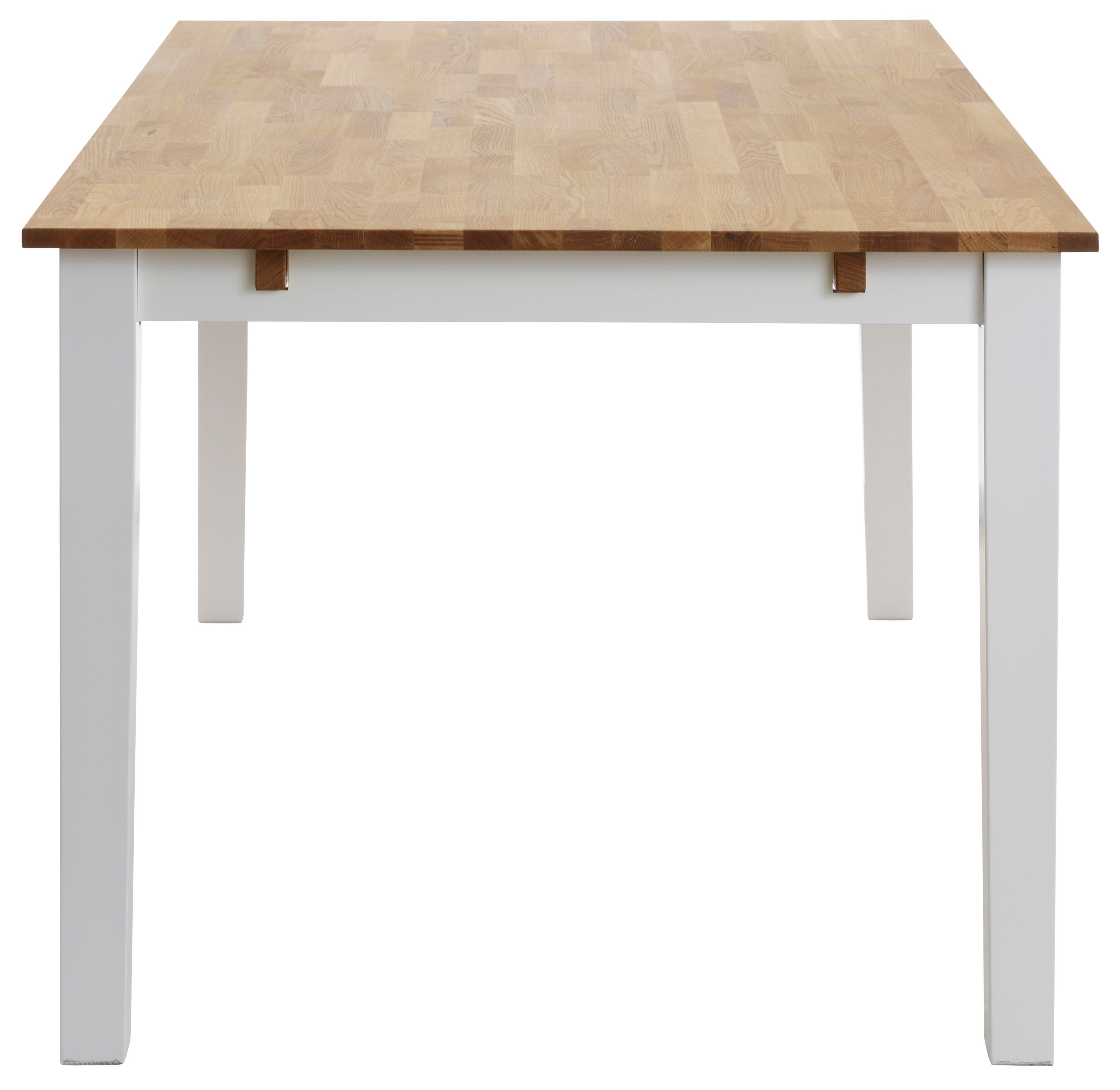Home affaire Eettafel Samba houten tafel landhuis keuken bestseller van massief beukenhout, 140 cm of 180 cm, verlengbaar