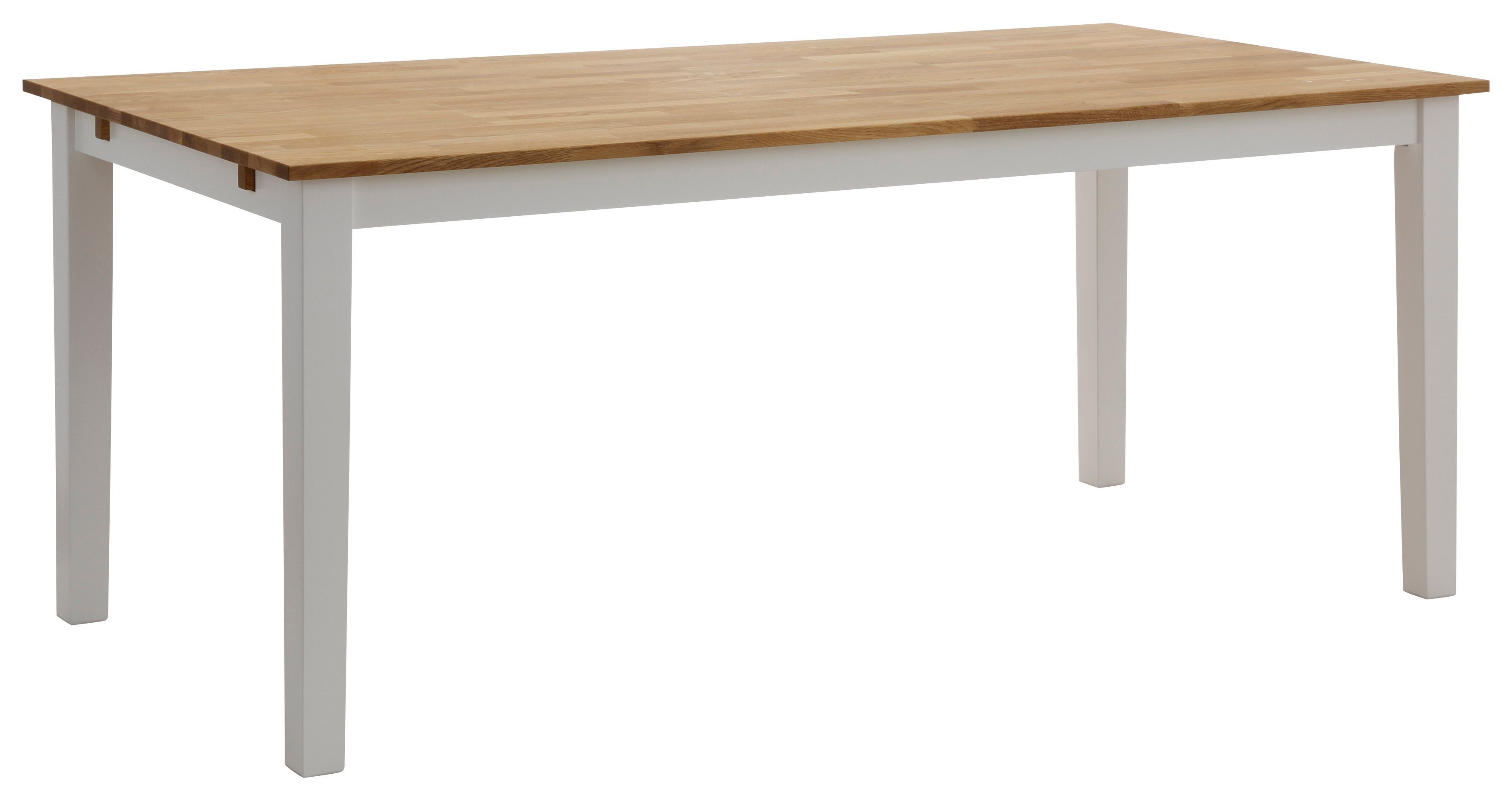 Home affaire Eettafel Samba houten tafel landhuis keuken bestseller van massief beukenhout, 140 cm of 180 cm, verlengbaar eettafels maat 140 cm x 75