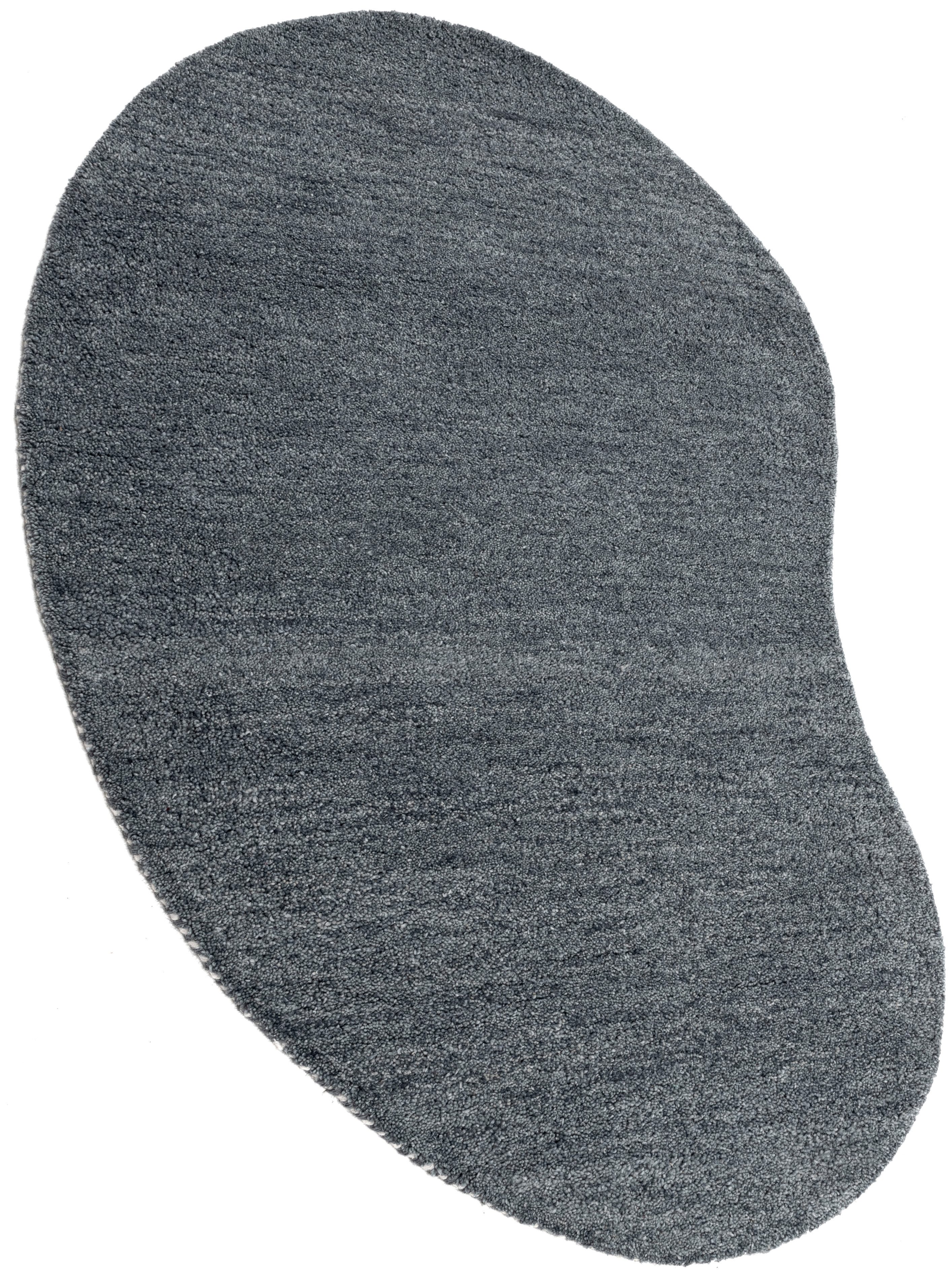 THEKO Wollen kleed Gabbeh uni, Handgeweven vloerkleed, mêlee, zuivere wol, met de hand geweven