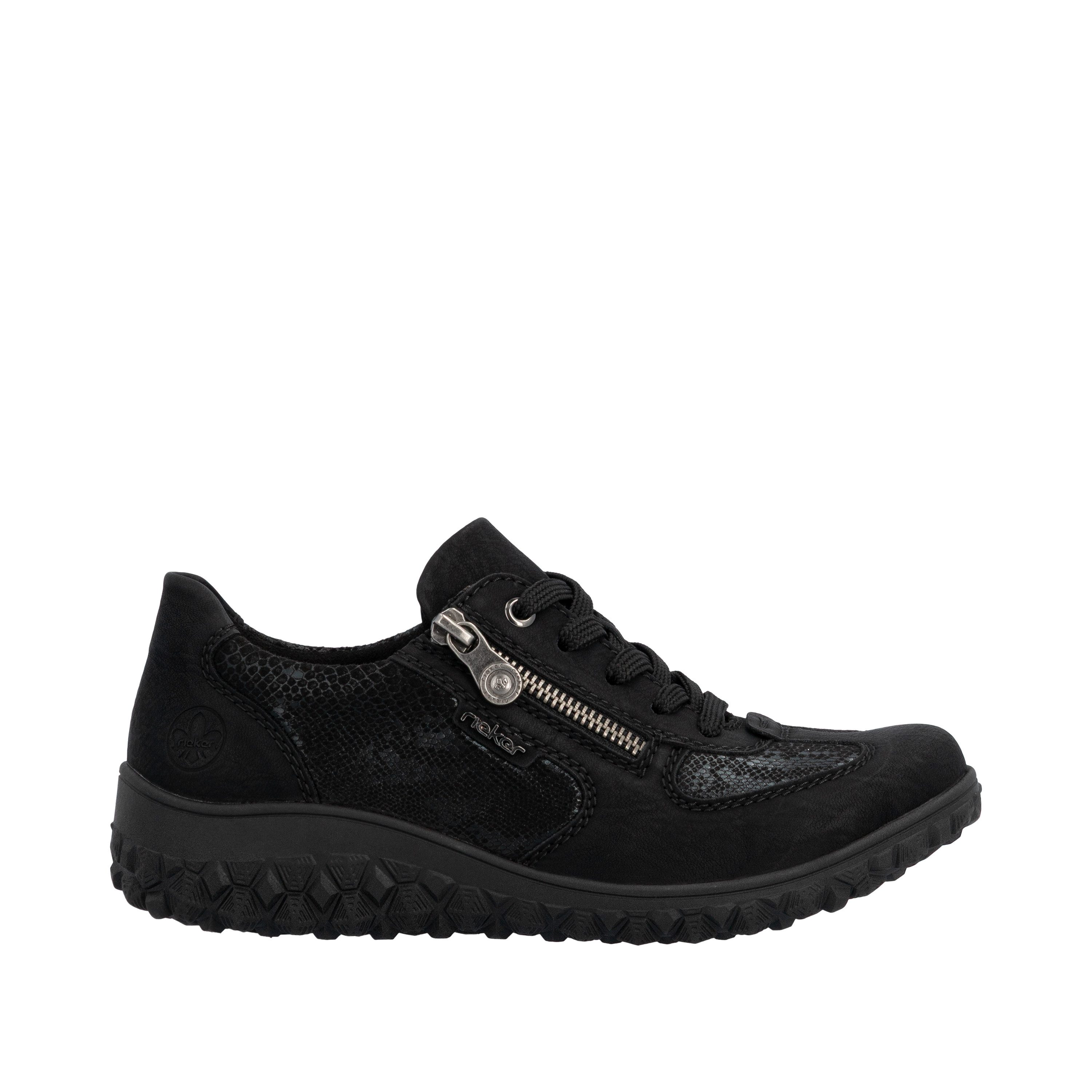Rieker Sneakers met sleehak Veterschoenen, lage schoen, vrijetijdssneaker met rits