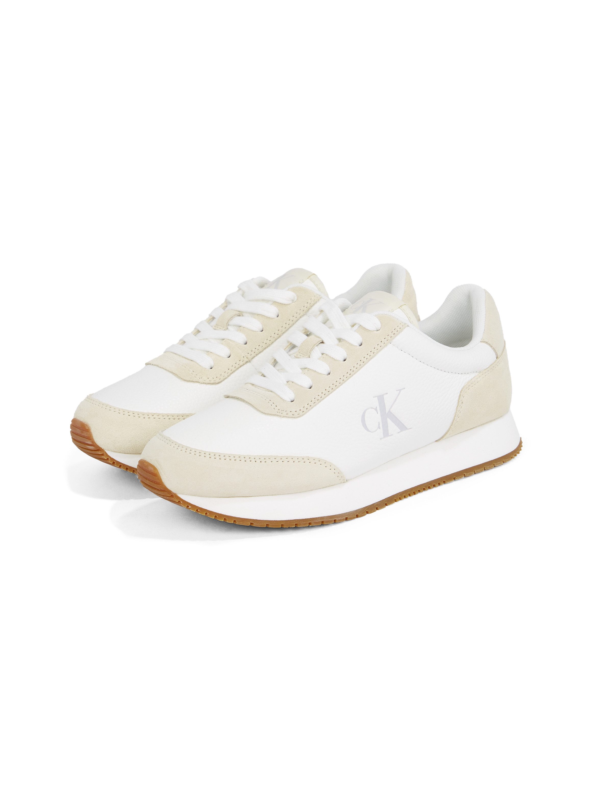 Calvin Klein Sneakers RUNNER LACEUP LOW MIX MG freizeitschoen halfschoen veterschoen met zij ck-logo