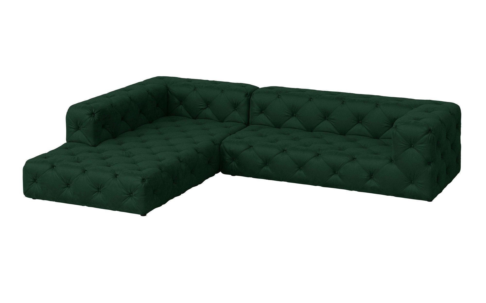 Places of Style Hoekbank FOLLINA L-vorm, met klassieke Chesterfield-knoopstiksels