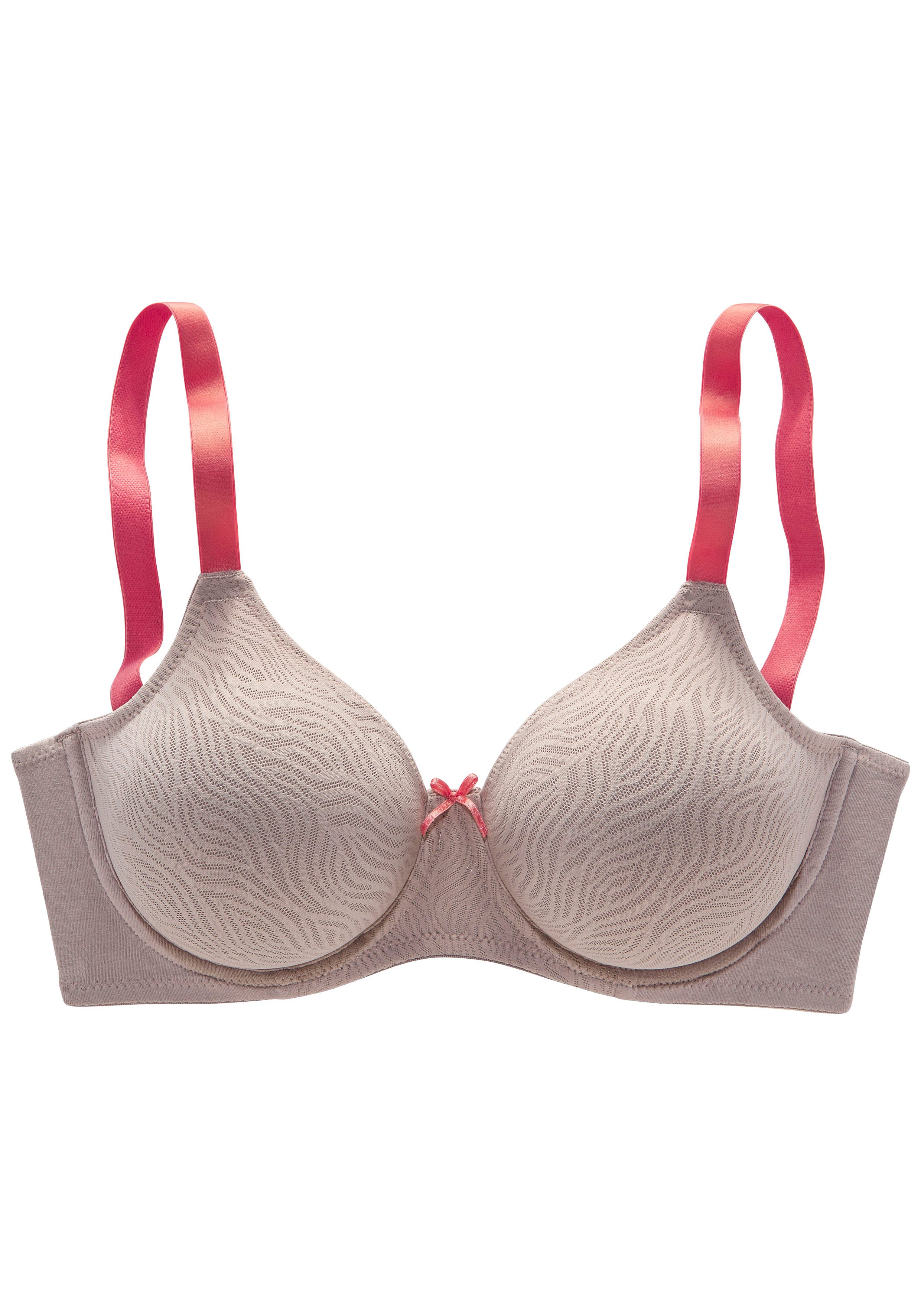 Nuance Minimizer-bh met beugel van gedessineerde jacquard en zachte tricot