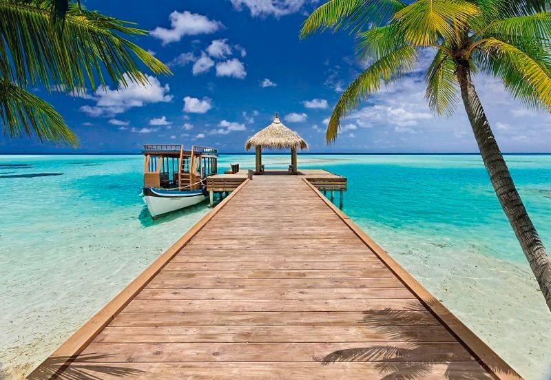 Komar Fotobehang Strand Resort - Afmeting 368 x 254 cm (set)