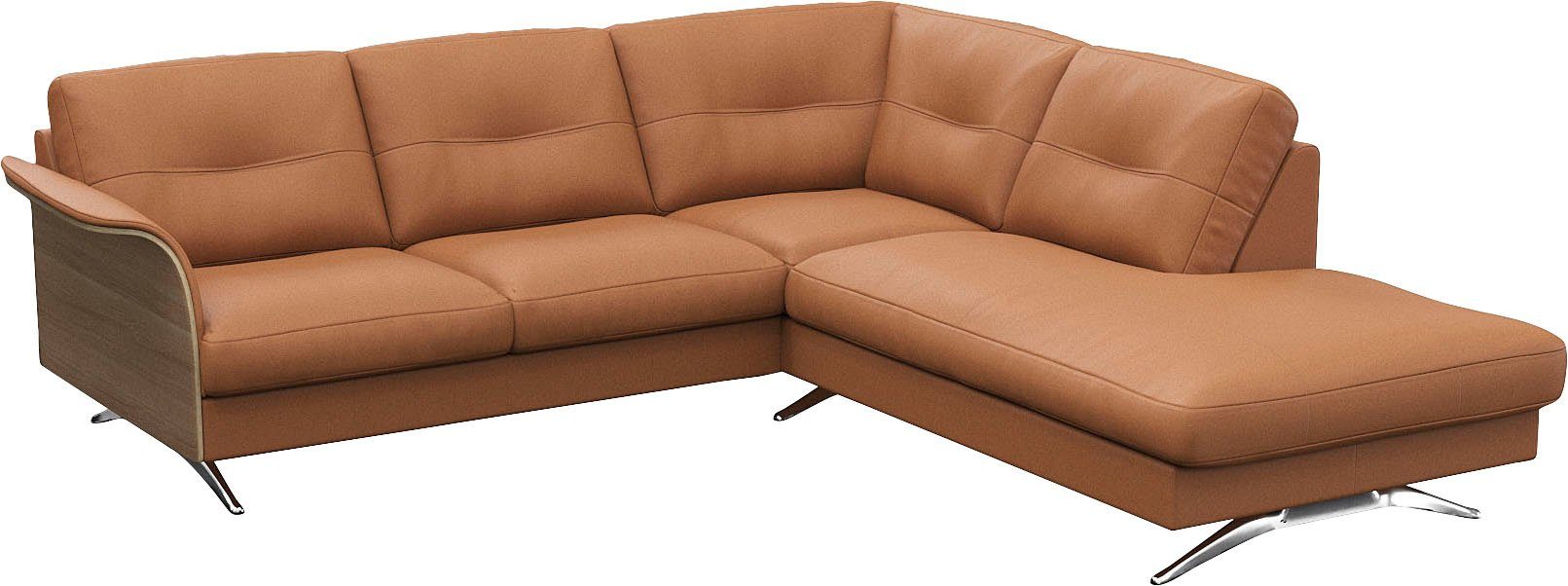 FLEXLUX Hoekbank Glow, super comfortabel door hoogwaardige zitconstructie met binnenvering, L-vorm
