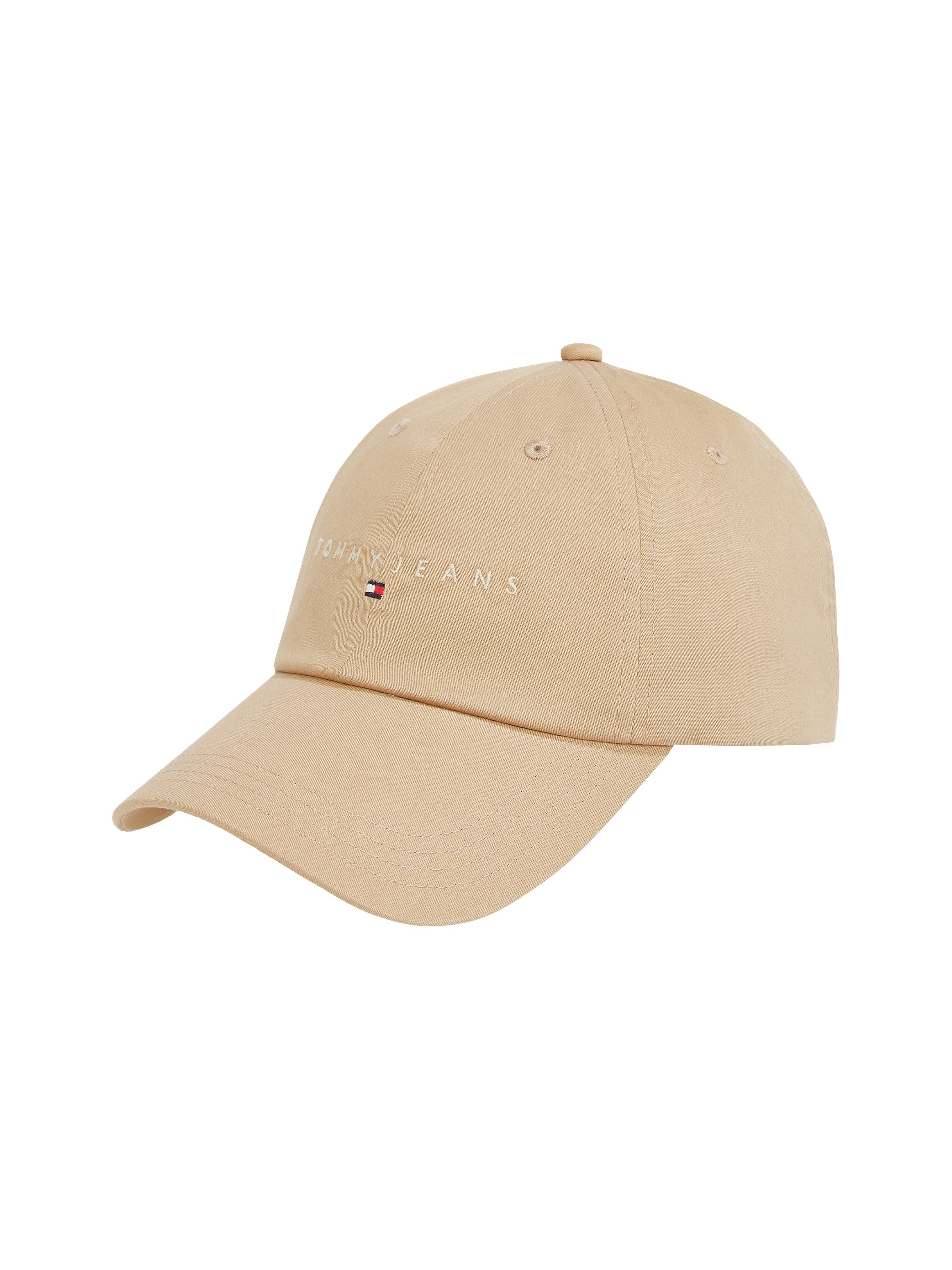 TOMMY JEANS Baseball pet TJM LINEAR LOGO CAP Klem sluiting, logo borduursel, Tommy Jeans tekst UNISEX unisex caps beige