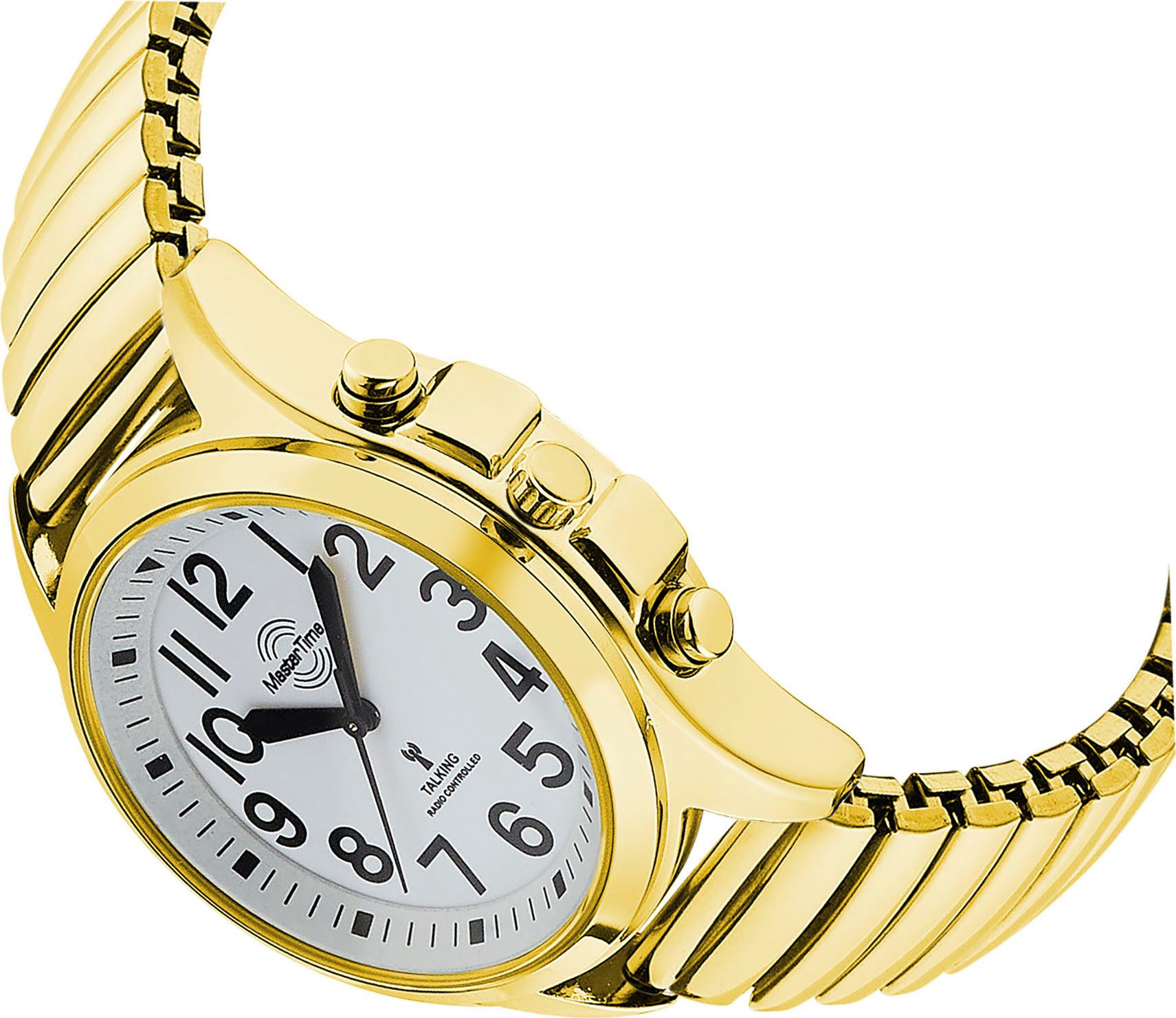 MASTER TIME Radiografisch horloge Sprekende radiohorloge Quartzhorloge, polshorloge, dameshorloge, analoog, flexband, trekband