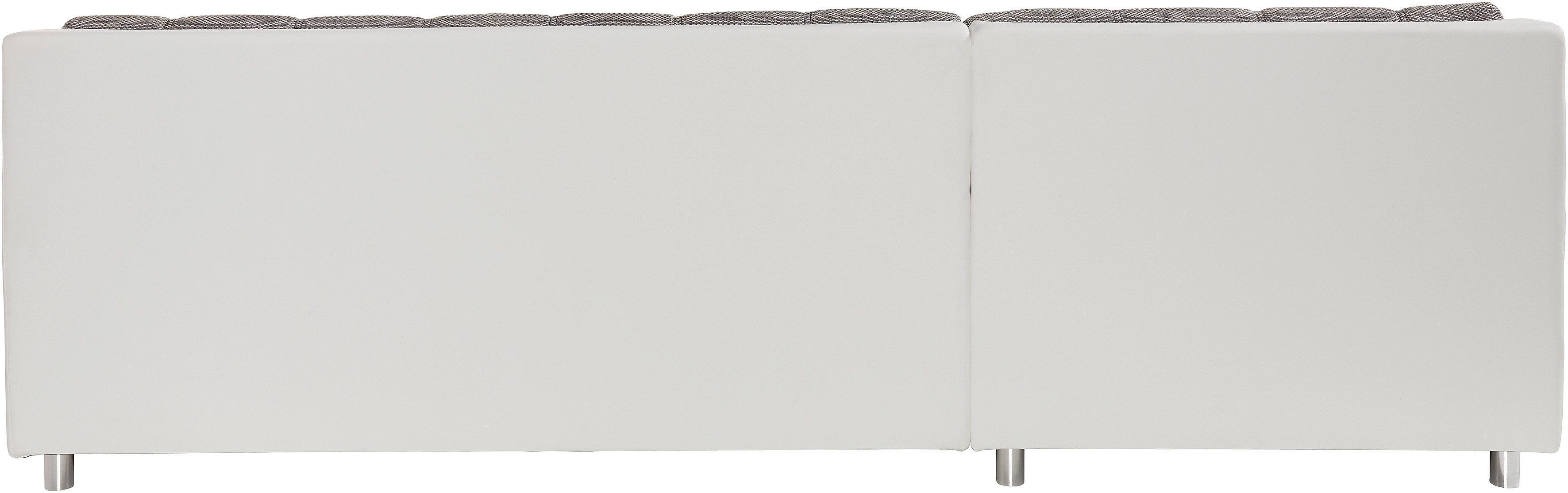 DOMO collection Hoekbank Treviso veel bekledingen, ook in cord, L-vorm, B/D/H: 267/80/83 cm optioneel met slaapbank functie, incl. sierkussens, hoogwaardig doorgestikt patroon