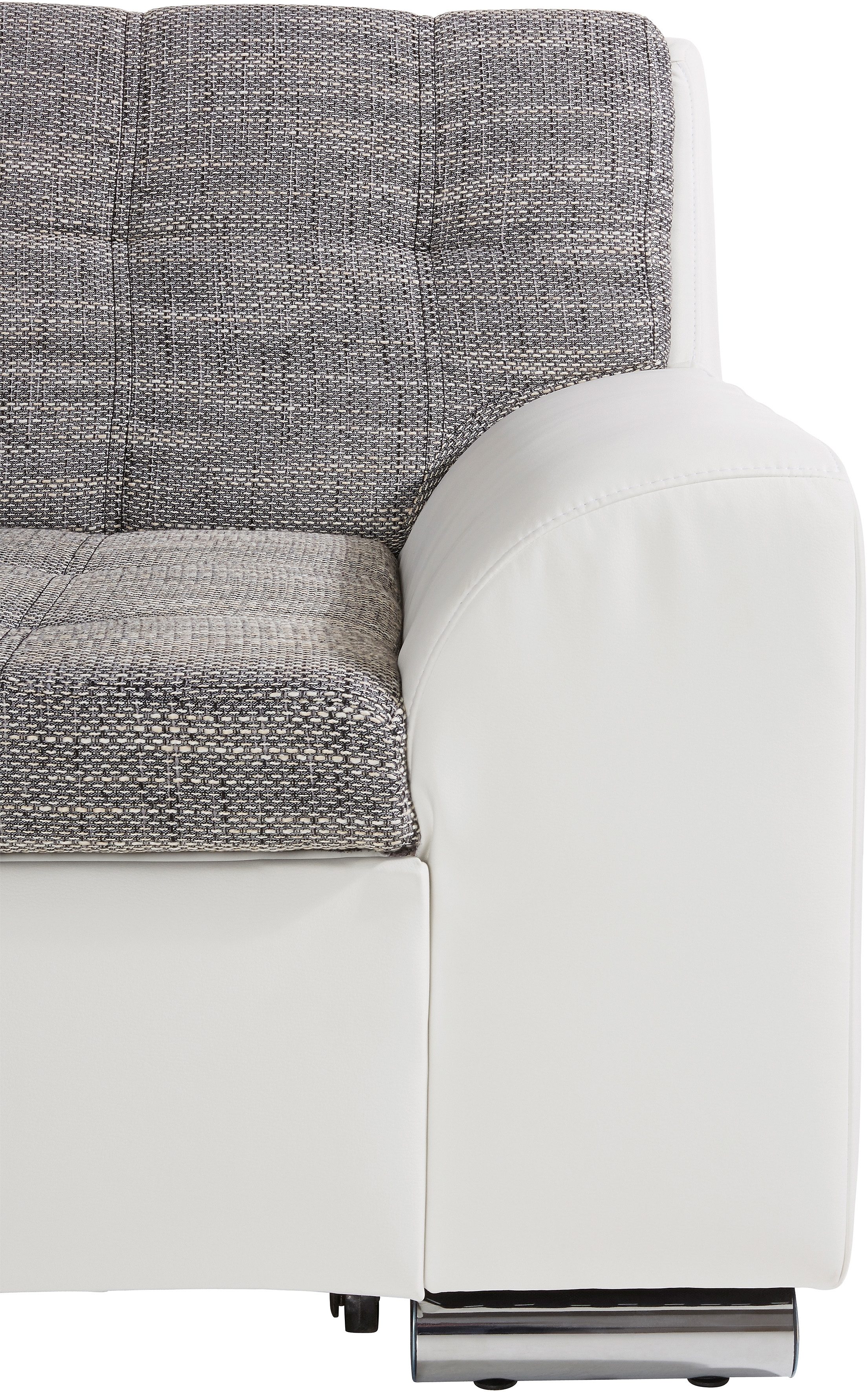 DOMO collection Hoekbank Treviso veel bekledingen, ook in cord, L-vorm, B/D/H: 267/80/83 cm optioneel met slaapbank functie, incl. sierkussens, hoogwaardig doorgestikt patroon