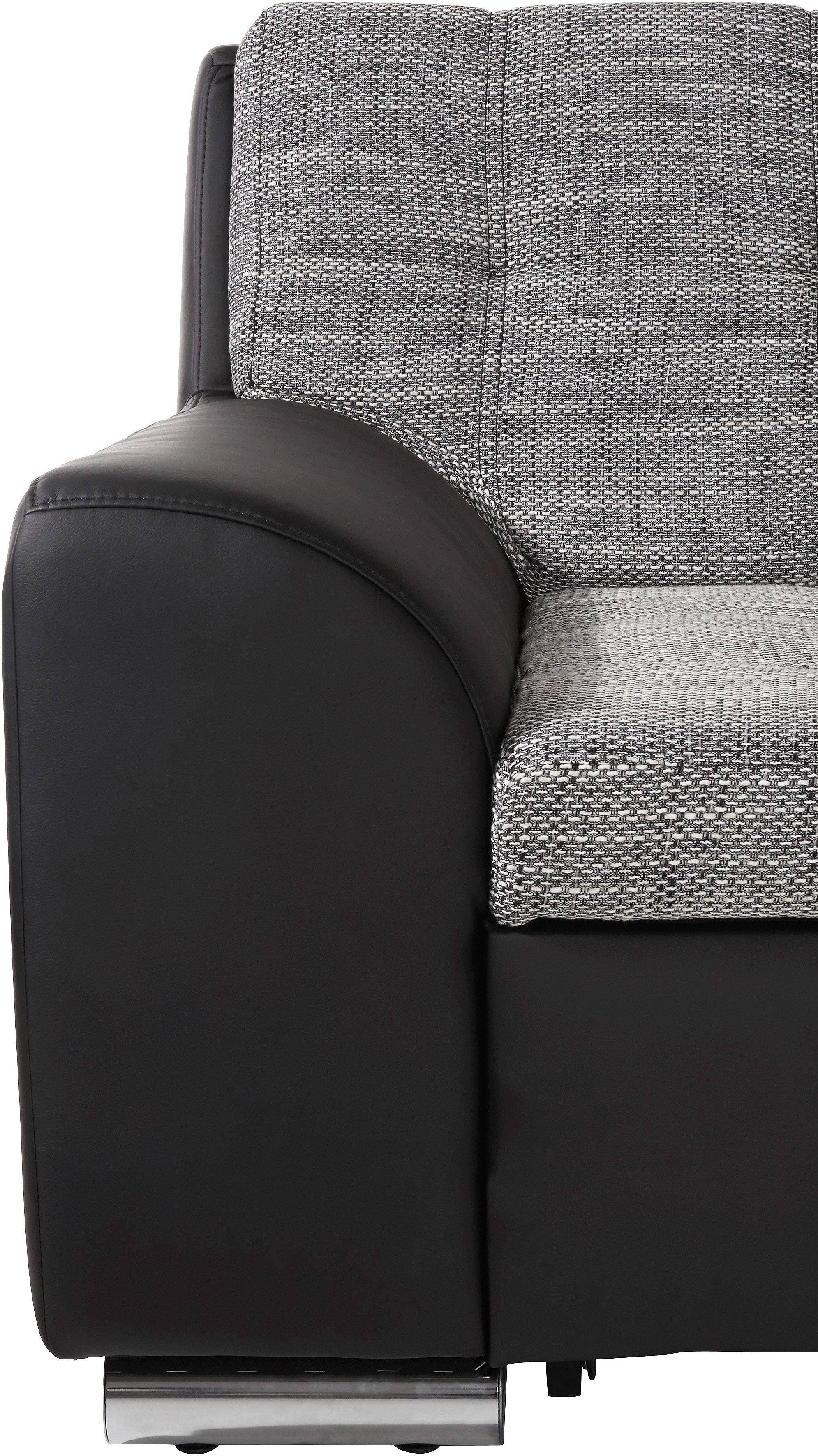 DOMO collection Hoekbank Treviso veel bekledingen, ook in cord, L-vorm, B/D/H: 267/80/83 cm optioneel met slaapbank functie, incl. sierkussens, hoogwaardig doorgestikt patroon