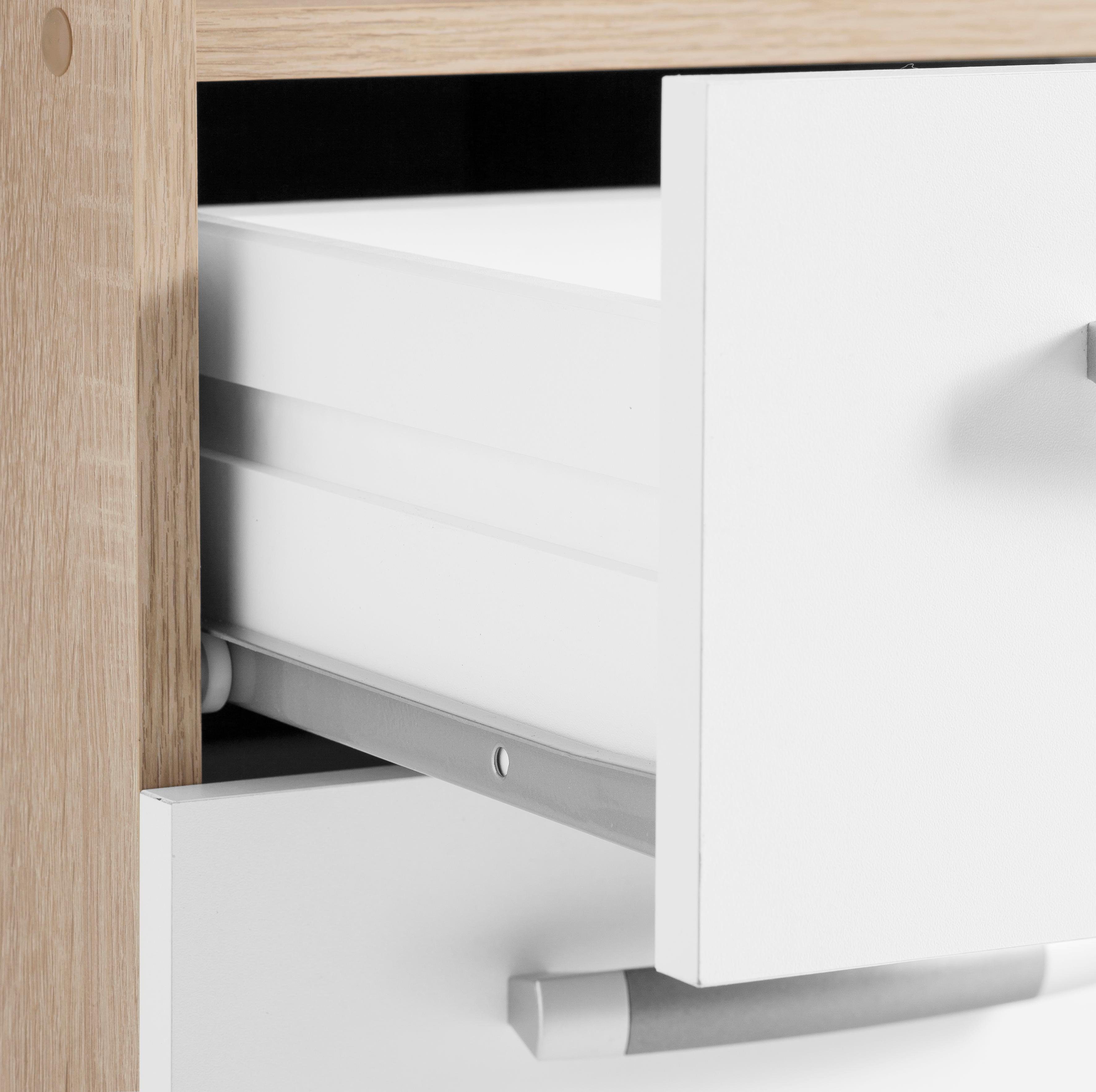 VOGL Möbelfabrik Bureau Sam Breedte 137 cm, met uittrekplank voor het toetsenbord en towervak