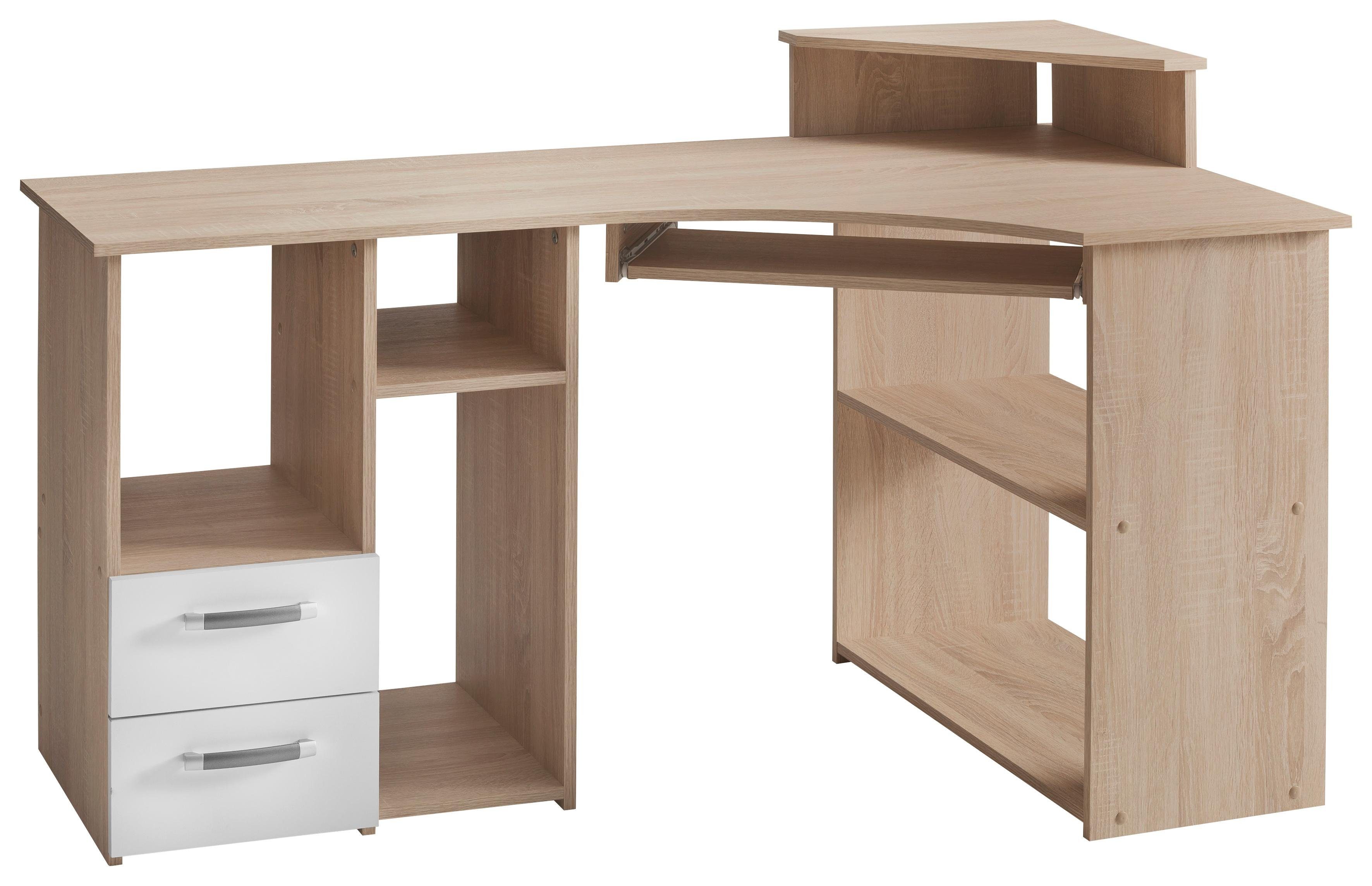 VOGL Möbelfabrik Bureau Sam Breedte 137 cm, met uittrekplank voor het toetsenbord en towervak