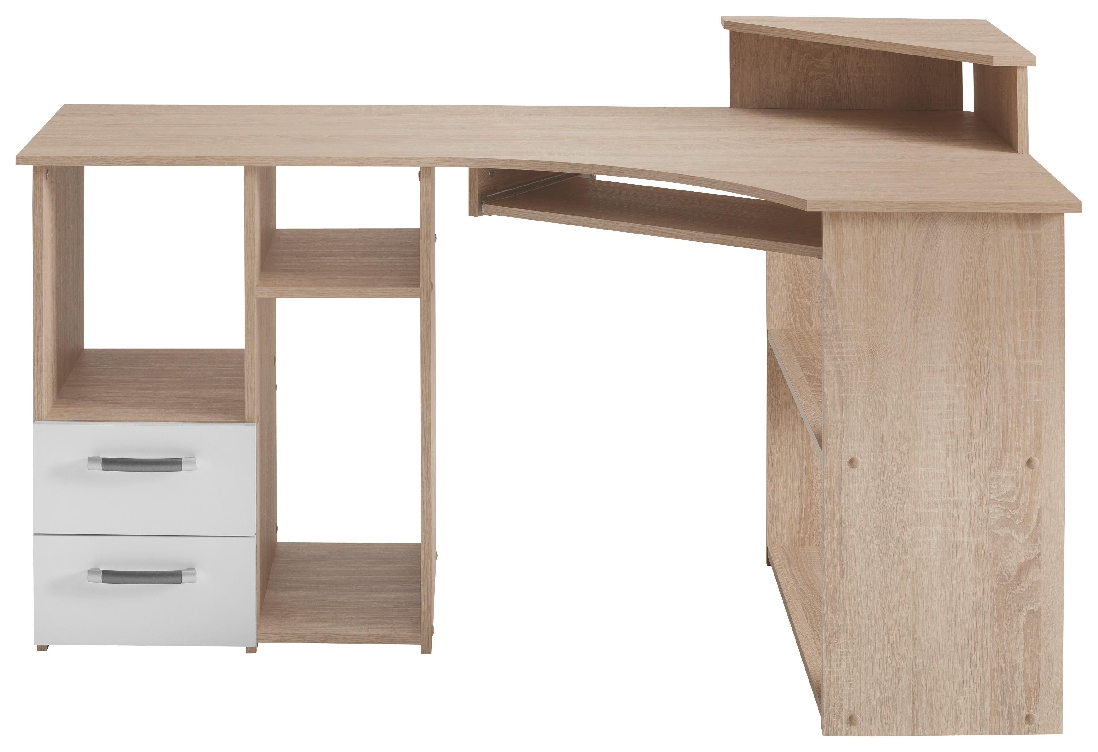 VOGL Möbelfabrik Bureau Sam Breedte 137 cm, met uittrekplank voor het toetsenbord en towervak