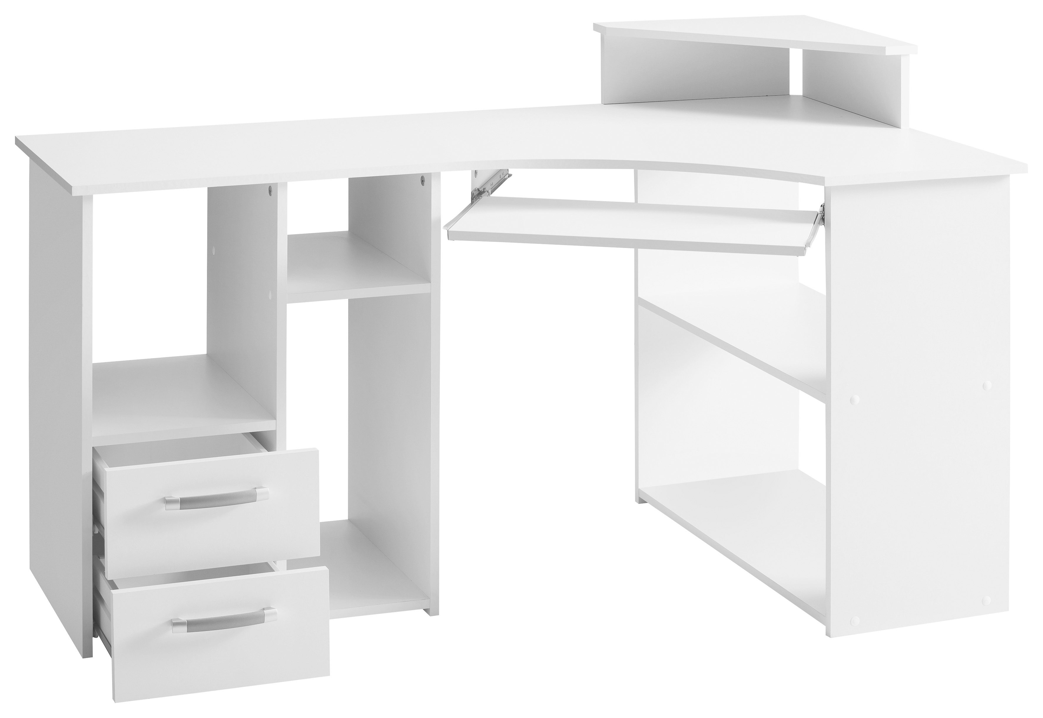 VOGL Möbelfabrik Bureau Sam Breedte 137 cm, met uittrekplank voor het toetsenbord en towervak