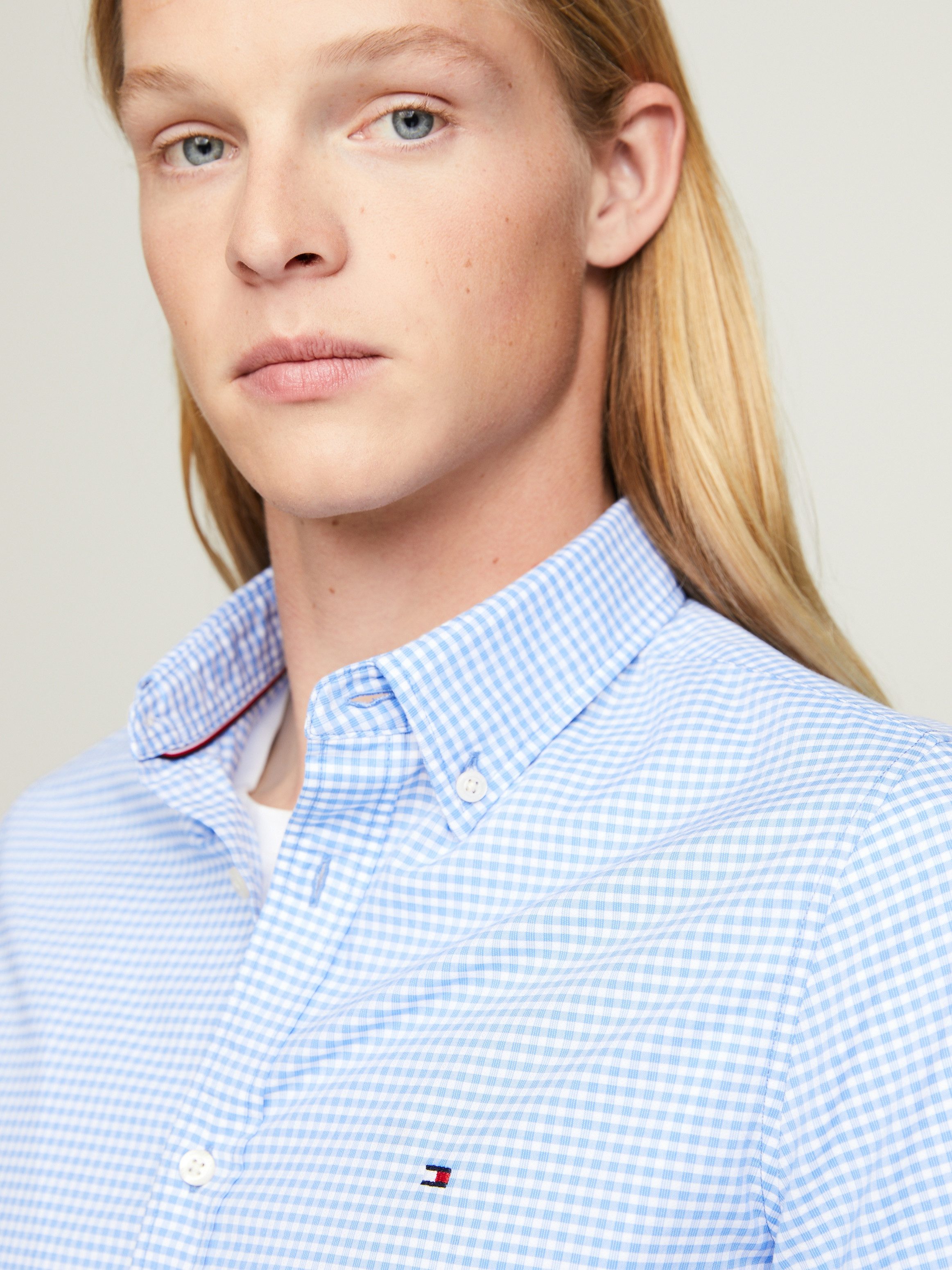 Tommy Hilfiger Geruit overhemd FLEX TEXTURED GINGHAM SF SHIRT