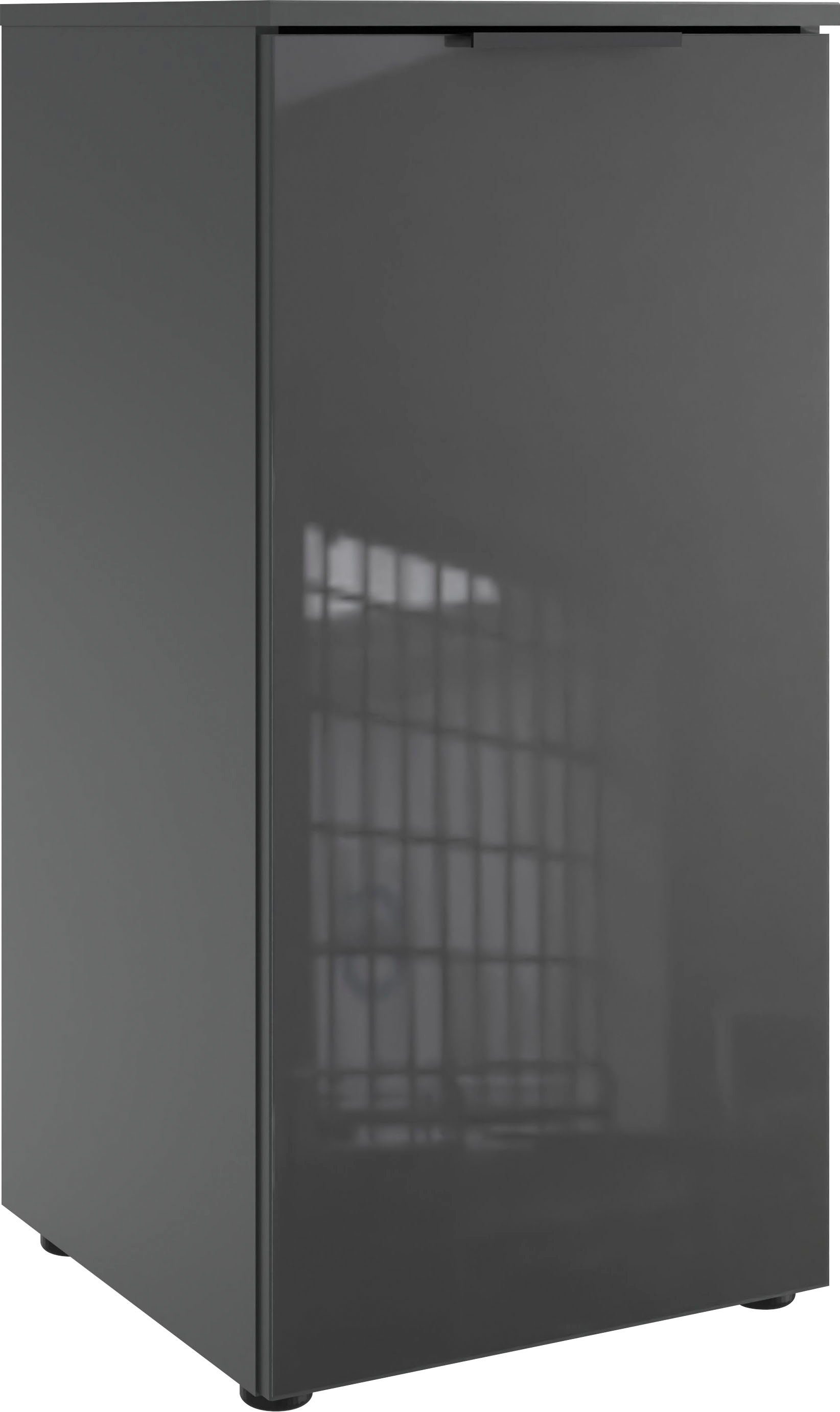 wimex kast level36 black c by fresh to go met glazen elementen aan de voorkant, soft-close functie, 41 cm breed wit