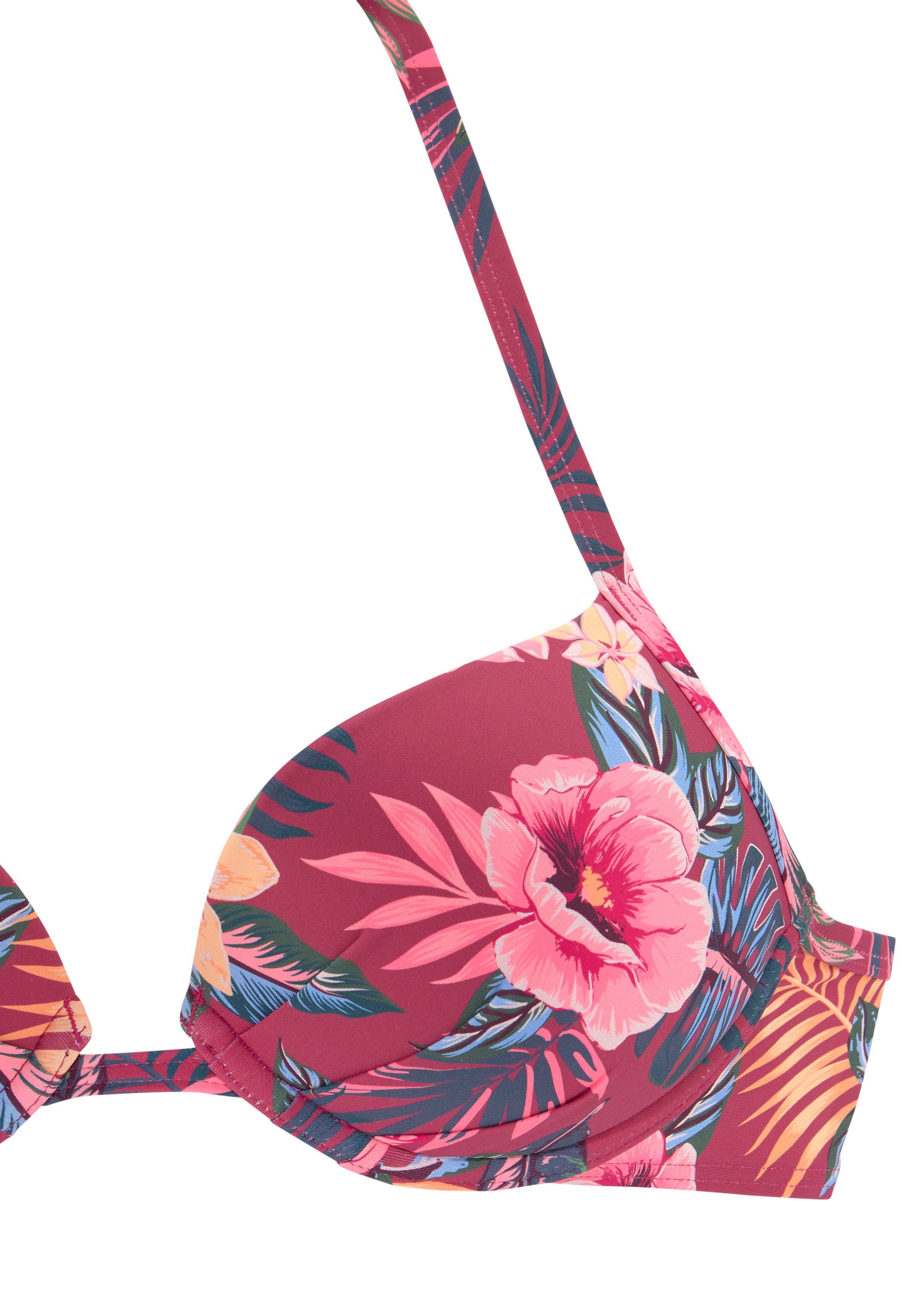 s.Oliver RED LABEL Beachwear Push-upbikinitop MARIKA gedessineerd