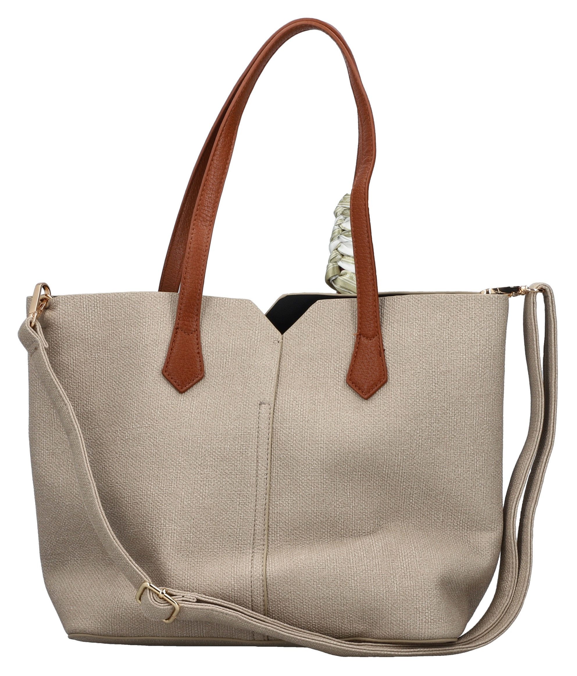 Rieker Shopper Schoudertas, dames tas met afneembare logo-hanger