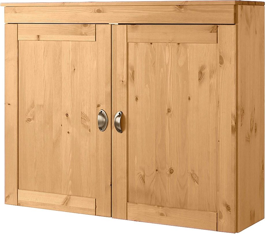 Home affaire Hangend kastje Oslo 100 cm breed, massief grenen, 2 deuren, metalen grepen, landhuis-look