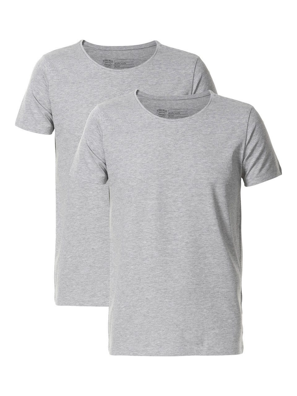 T-shirts Petrol Industries Industries T-Shirt Basic O-Neck Bodyfit Two Pack Grey