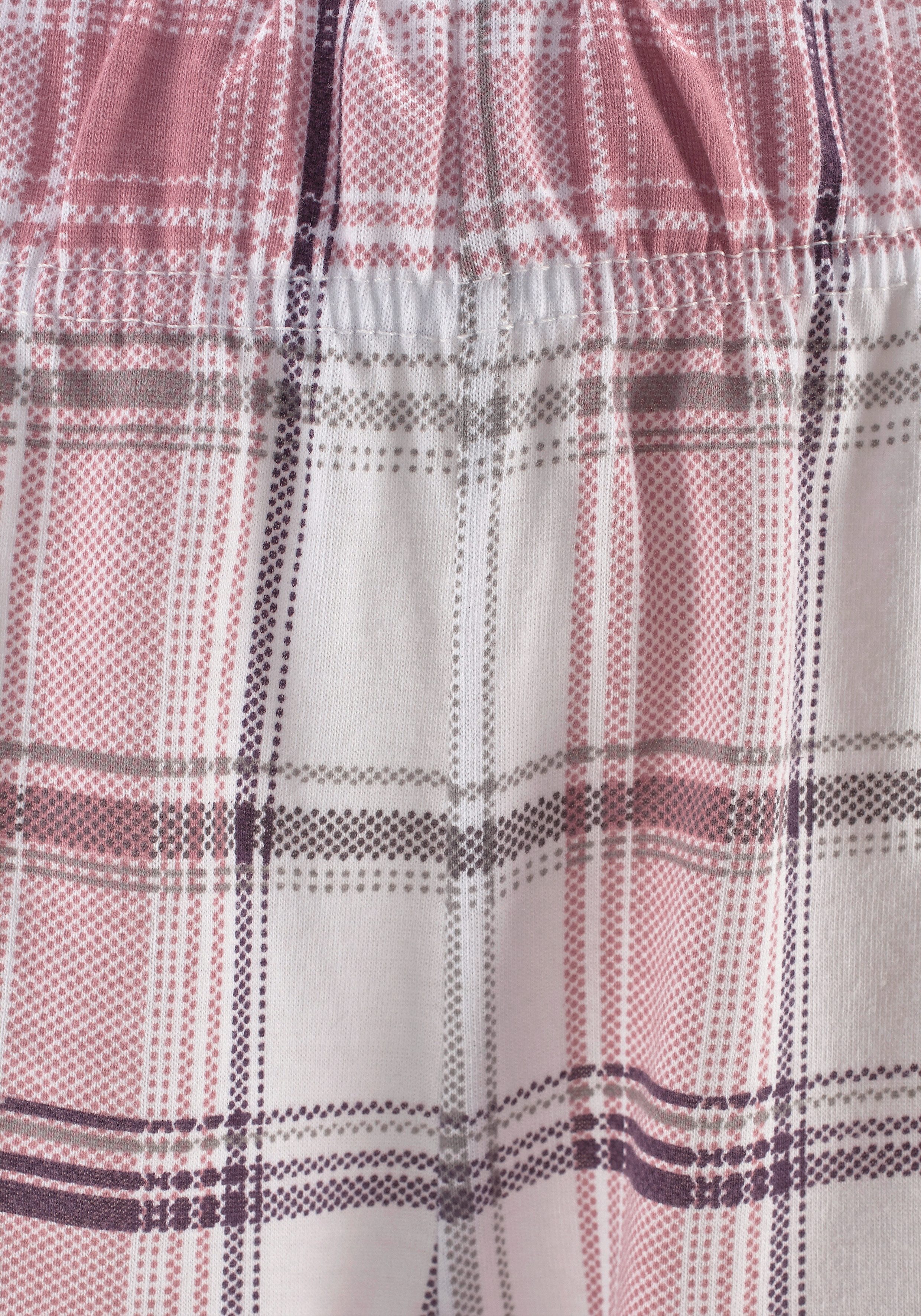 Arizona Pyjama met broek met ruitdessin (4-delig, Set van 2)