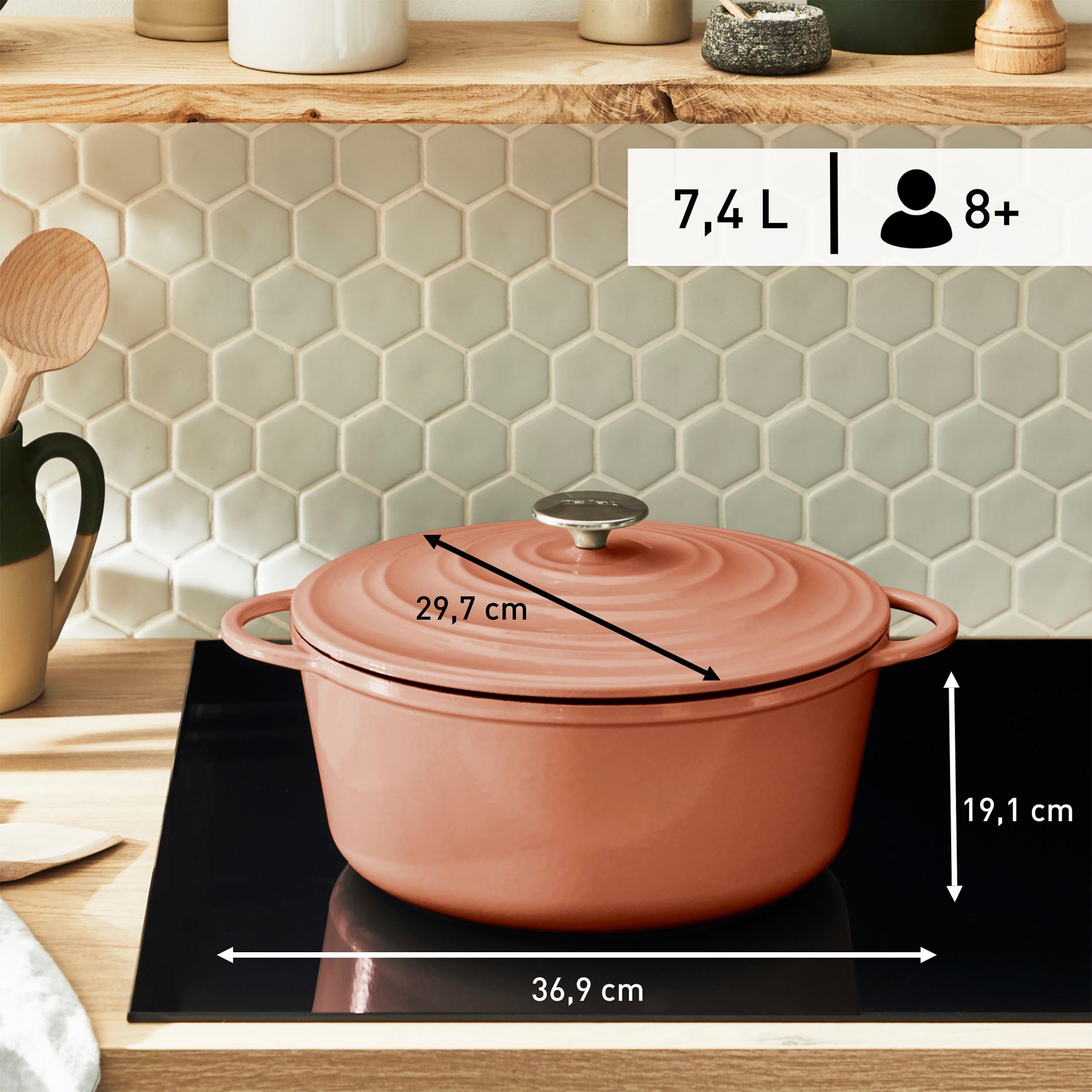 Tefal Kookpan LOV milieuvriendelijk, onschadelijke pigmenten, langzaam garen, ø 25 cm, inductie (1-delig)