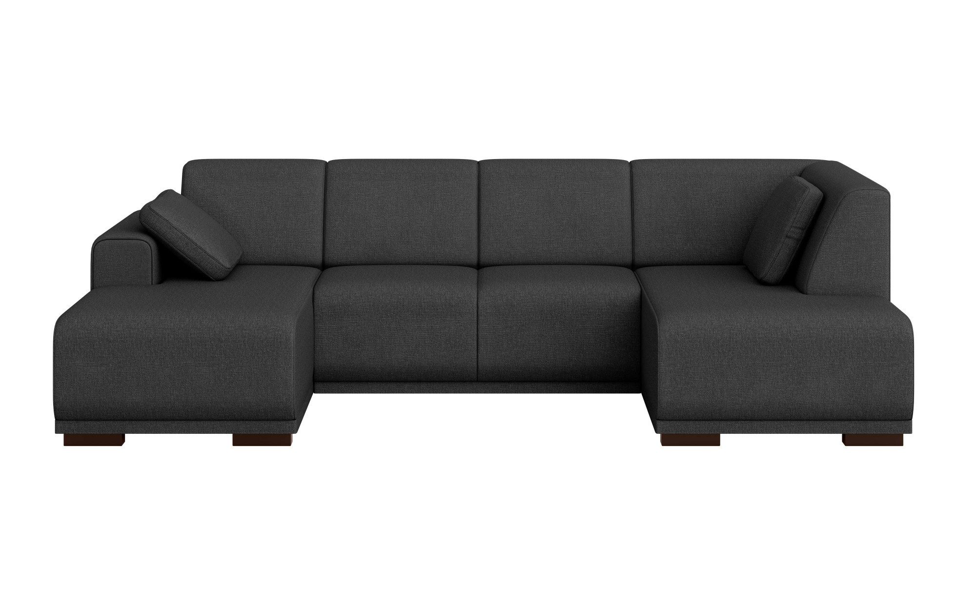 Home affaire Zithoek BORNHOLM U-vorm met chaise longue rechts/links, B/D/H: 300/162/85 cm U-vorm met golvende ondervering, chaise longue rechts of links bestelbaar