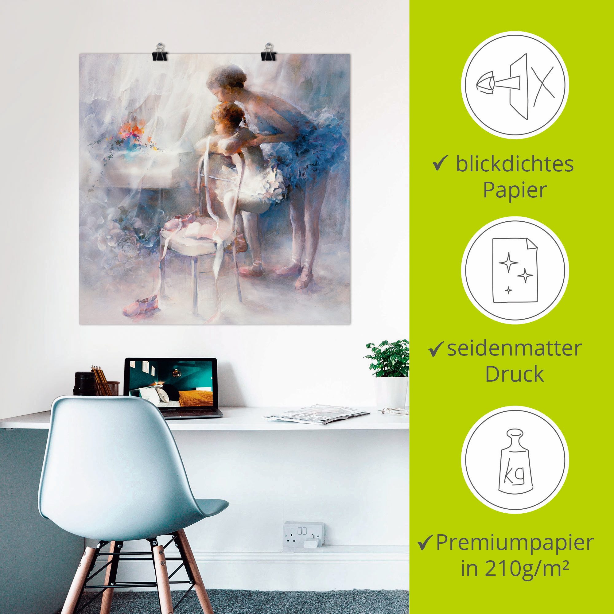 Artland Artprint Ballet als artprint op linnen, poster in verschillende formaten maten