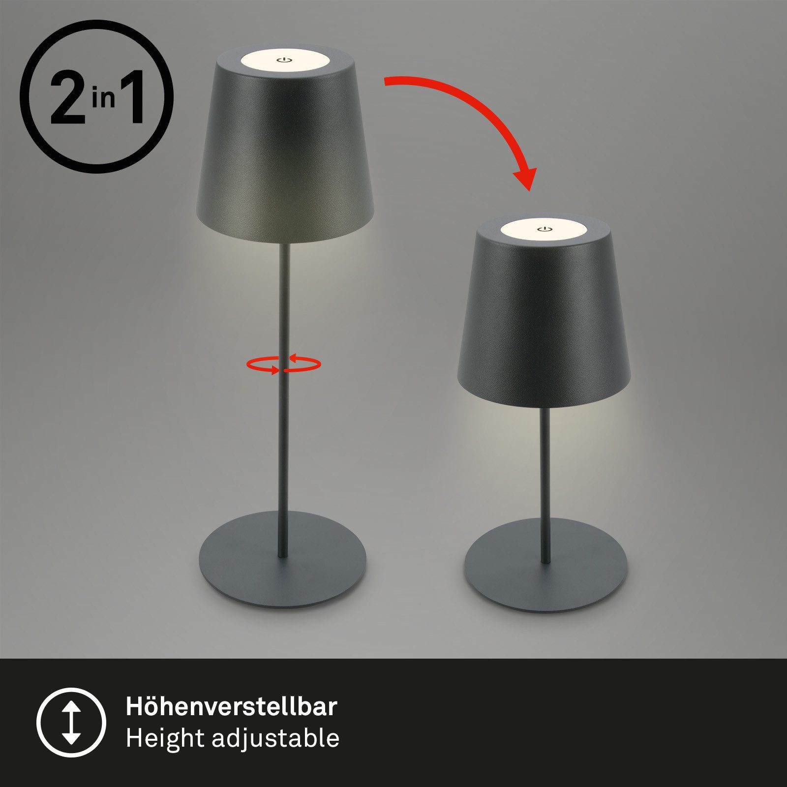 Briloner Leuchten Led-tafellamp voor buiten Coloris
