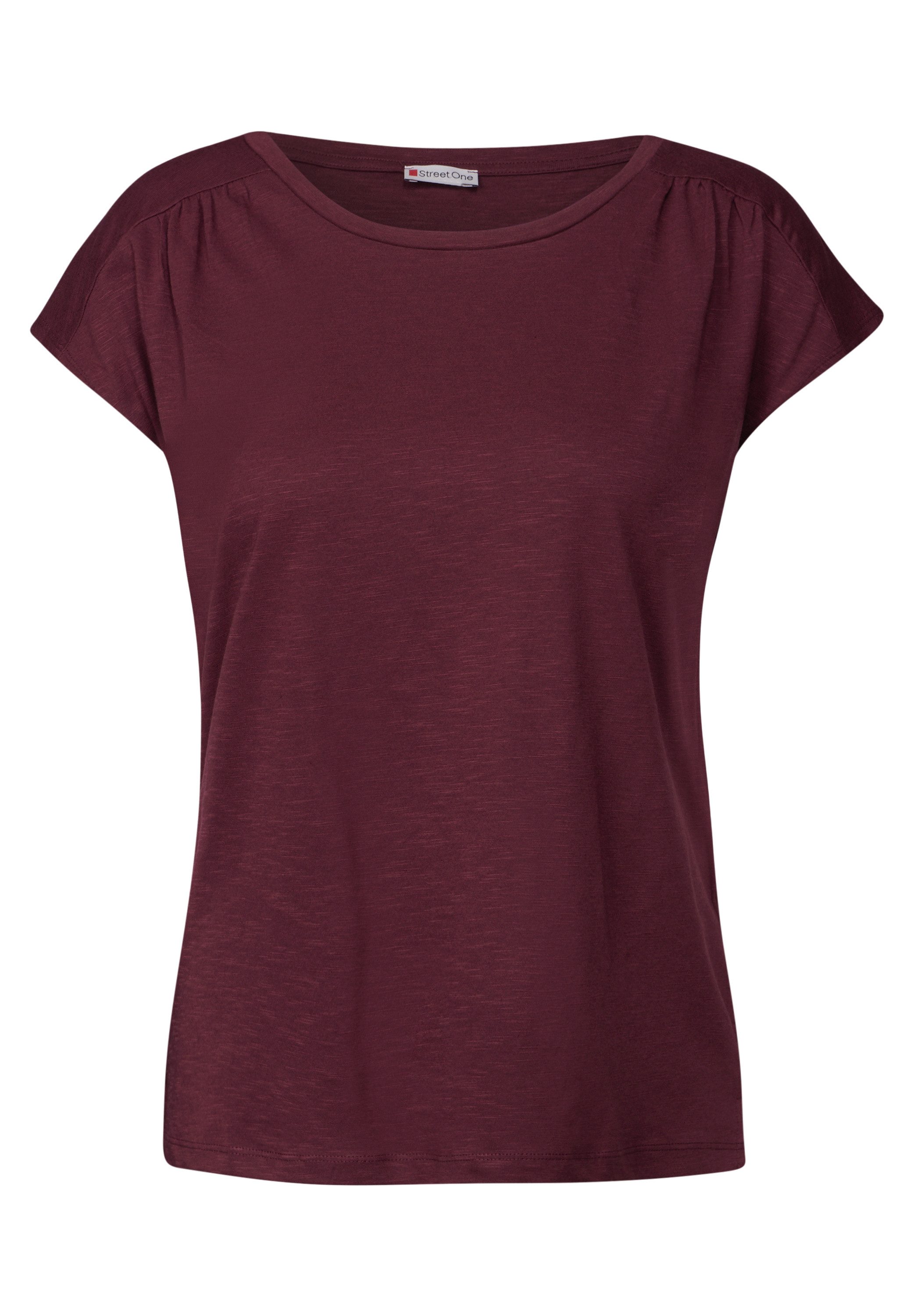 STREET ONE Shirttop met aanrimpeling op de schouder