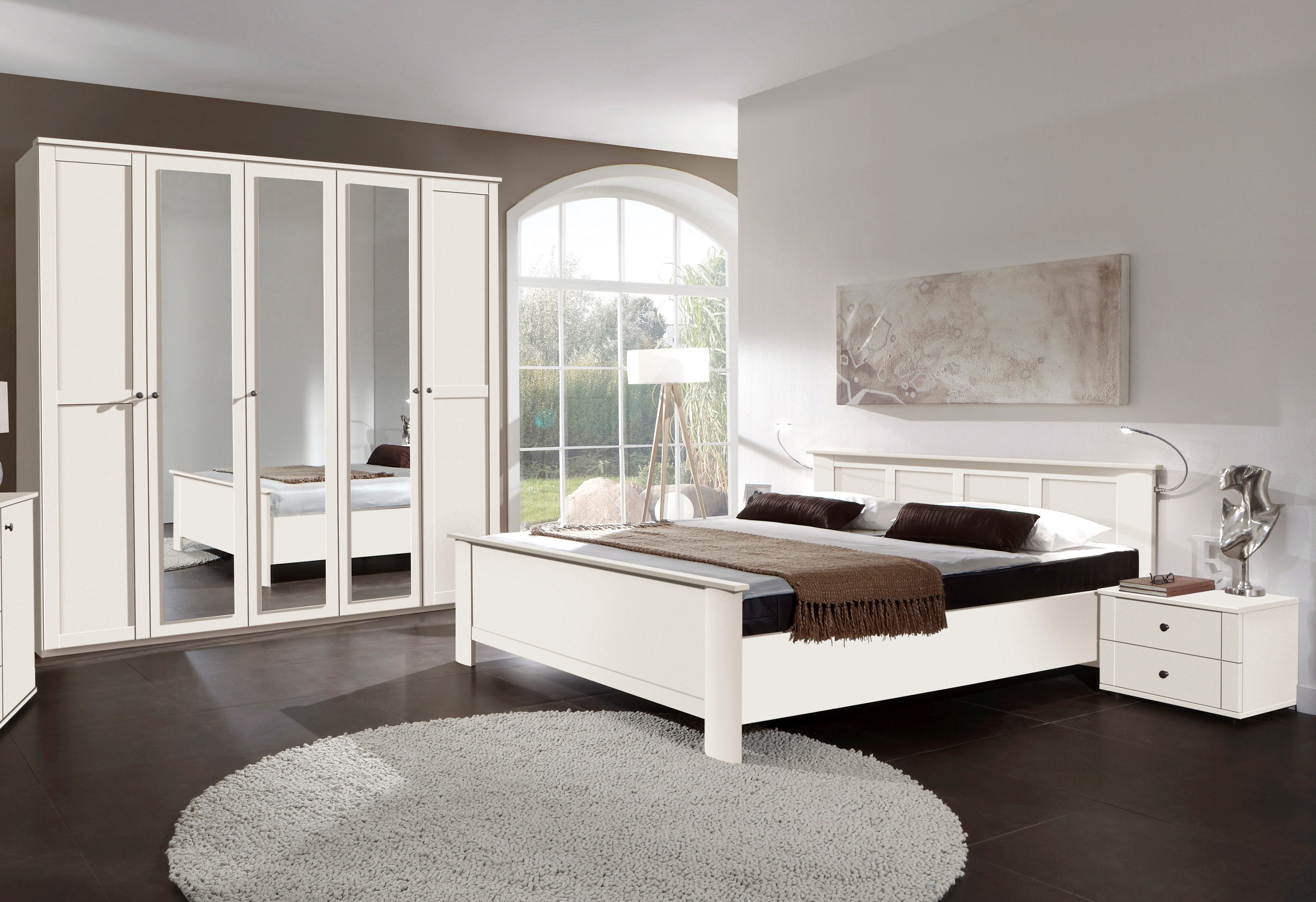Wimex Slaapkamerserie Chalet met decoratieve opleglijsten (set) complete slaapkamers wit