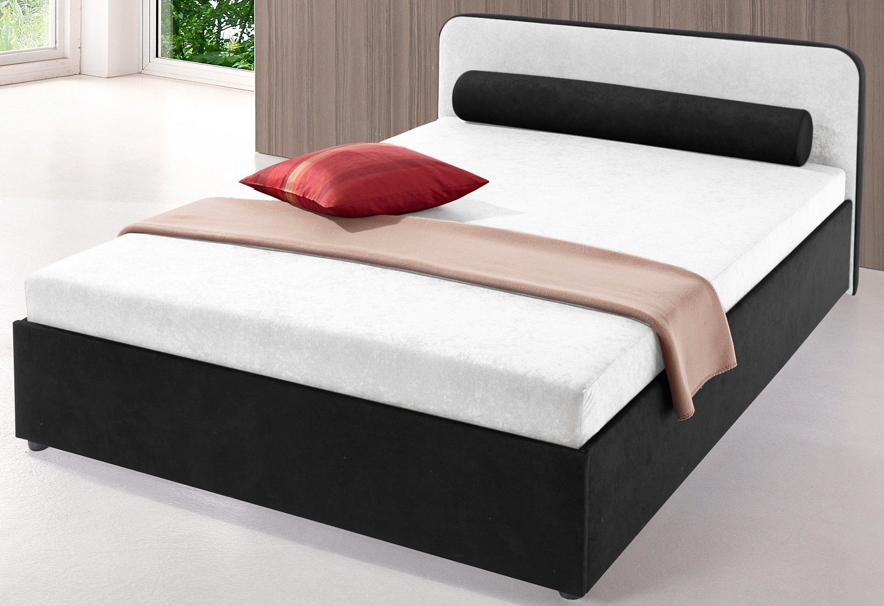 Maintal Gestoffeerd bed naar keuze met bedkist bedden wit