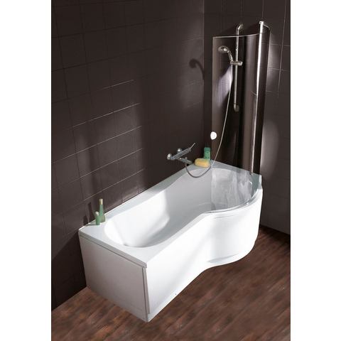 Schulte SCHULTE set: Ruimtebesparende badkuip , Bxdxh in cm: 170x70x197, veiligheidsglas