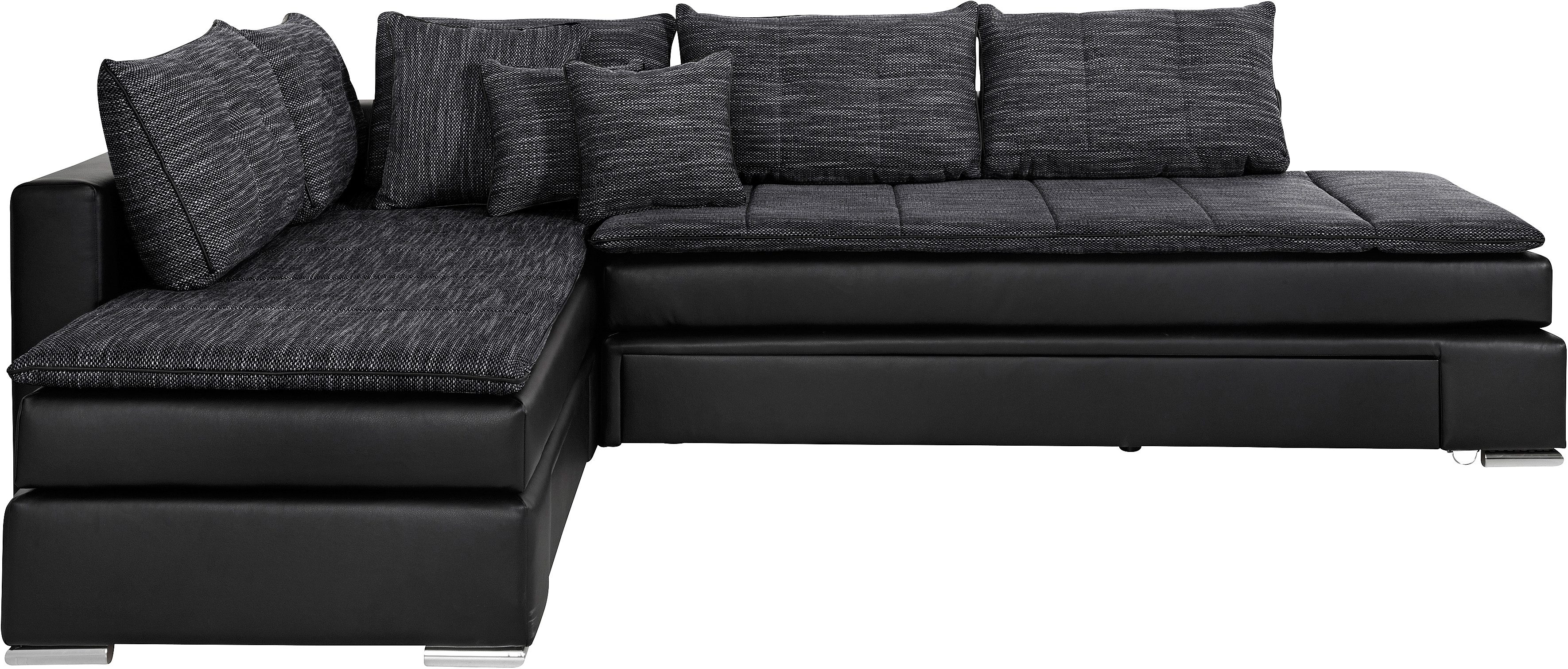 INOSIGN Hoekbank Boxspringbed Night & Day L-vorm met permanente slaapfunctie zonder armleuningen
