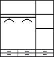 priess Kledingkast Kast garderobe waskast Barcelona in 5 breedtes veel opbergruimte, ruime lades, met spiegel, made in germany