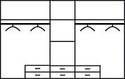priess Kledingkast Kast garderobe waskast Barcelona in 5 breedtes veel opbergruimte, ruime lades, met spiegel, made in germany