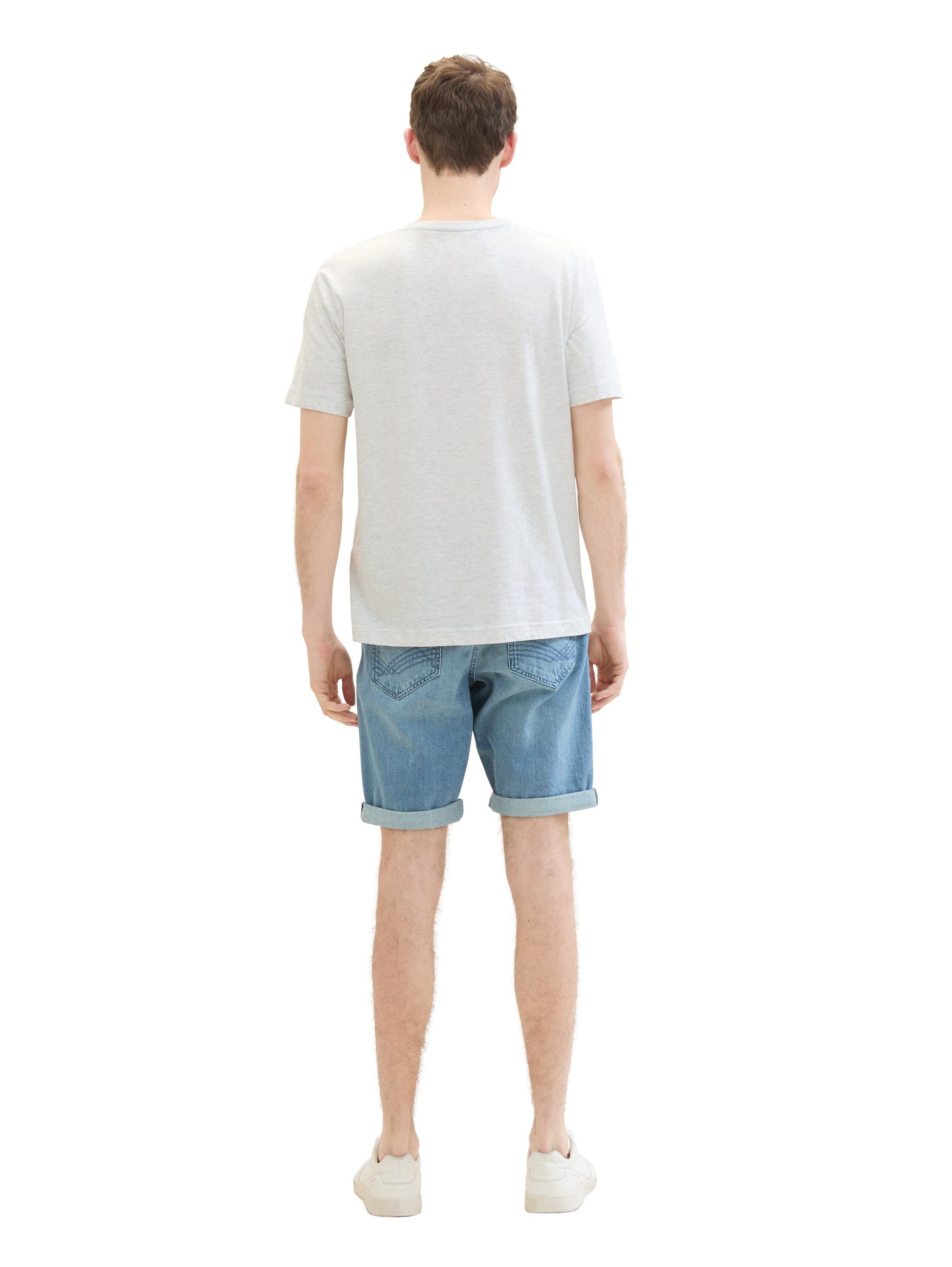 Tom Tailor Jeansbermuda Josh met merklabel