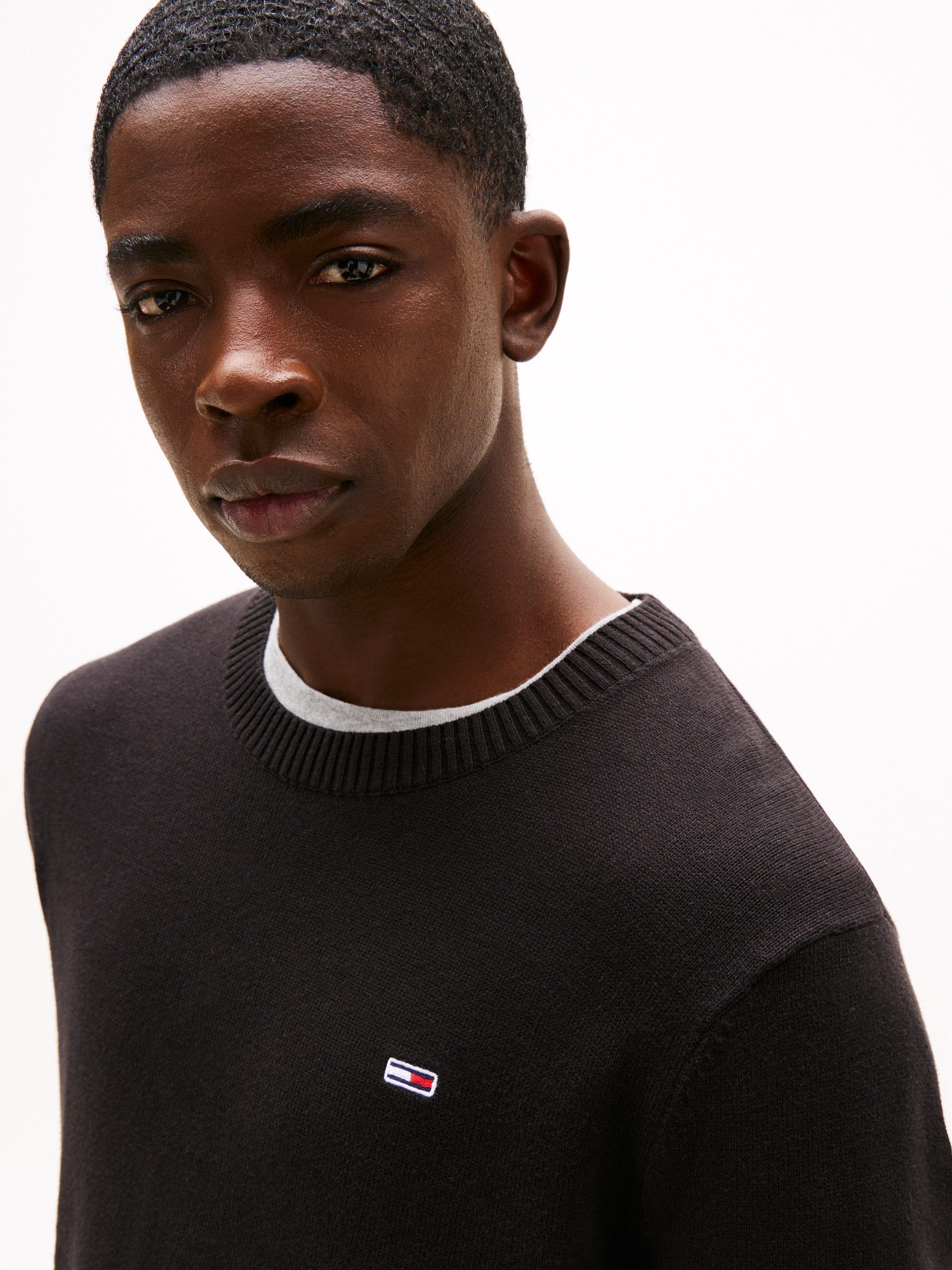 TOMMY JEANS Trui met ronde hals TJM SLIM ESSENTIAL LIGHT SWEATER