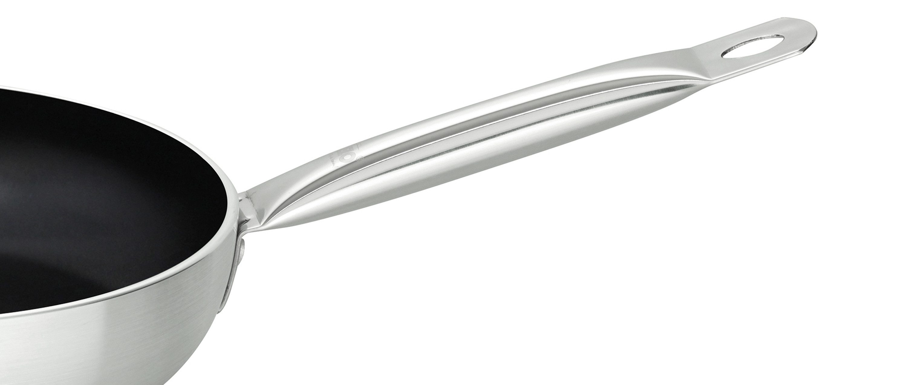 Elo Wok an 28cm Bistro Line lange, handzame roestvrijstalen professionele handgreep, ø 28 cm, inductie (1-delig)