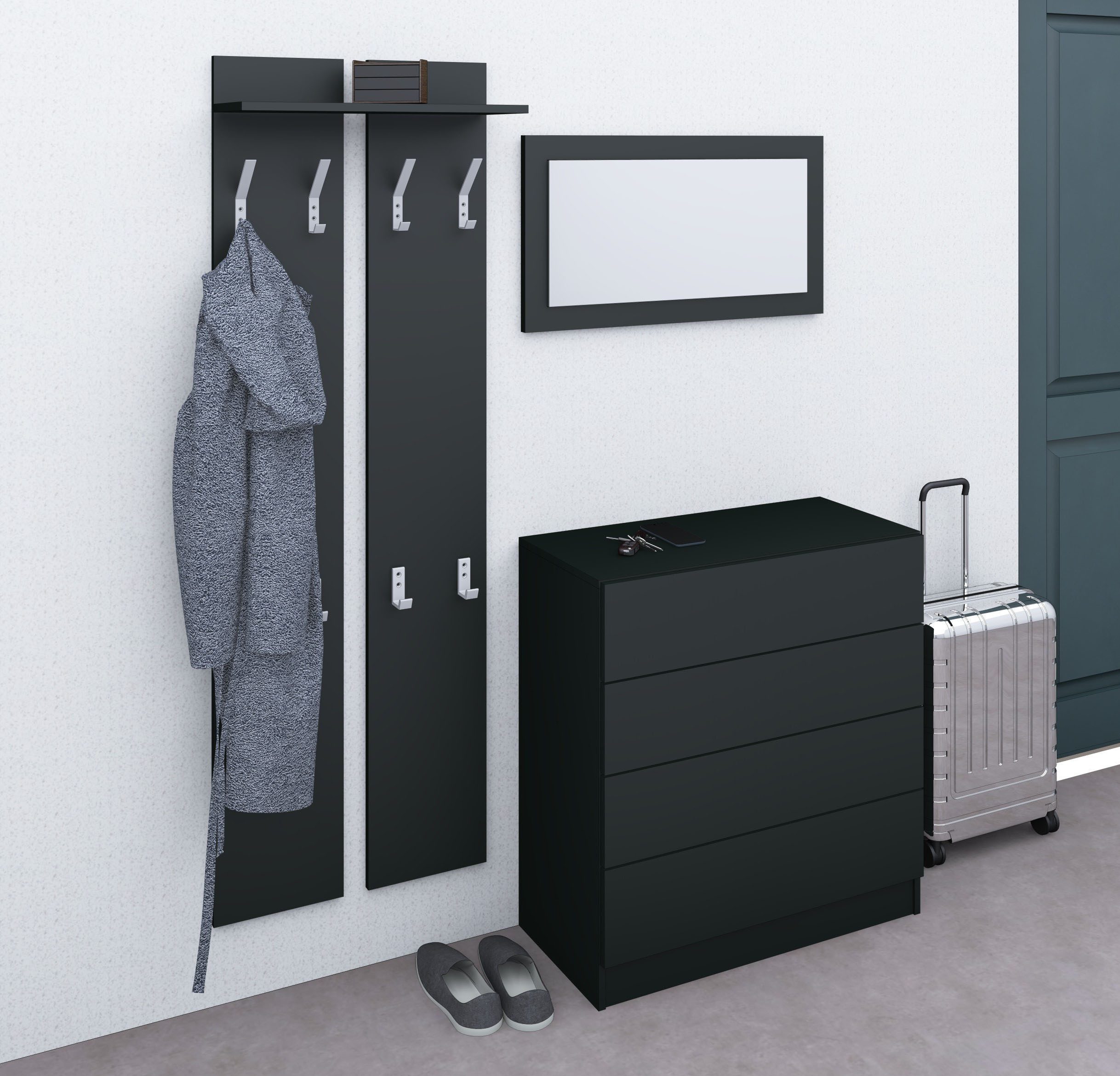 borchardt Möbel Halmeubelset Vaasa 3 met push to open functie (set, 3-delig)