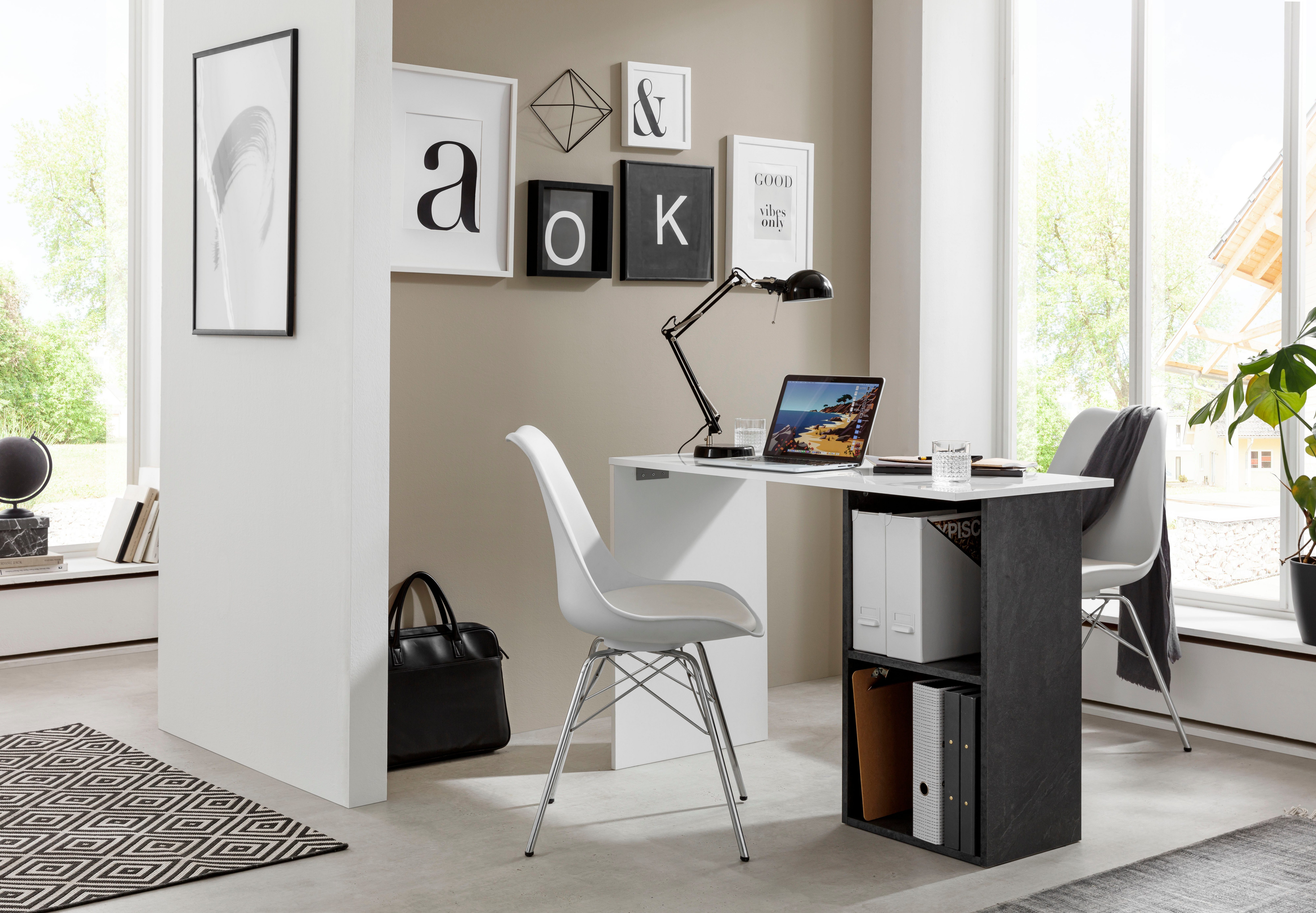INOSIGN Bureau Conti Computertafel, modern tweekleurig ontwerp, breedte 110 cm