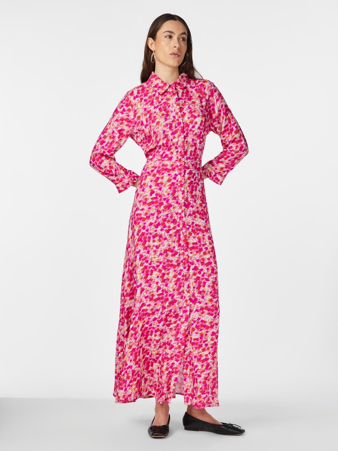 Y.A.S Jurk met overhemdkraag YASSAVANNA LONG SHIRT DRESS