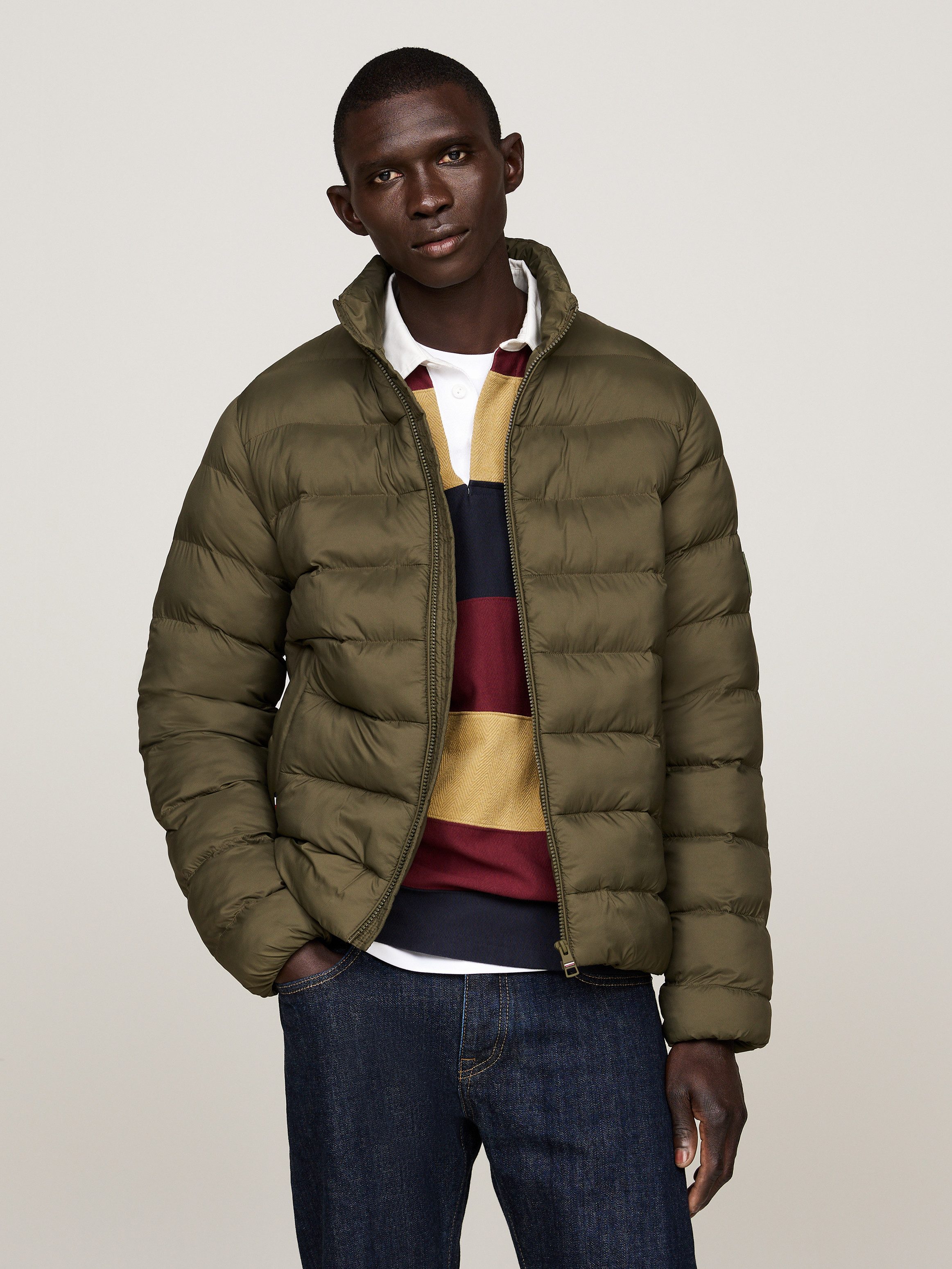 Tommy Hilfiger Gewatteerde jas MID WEIGHT STAND COLLAR JACKET