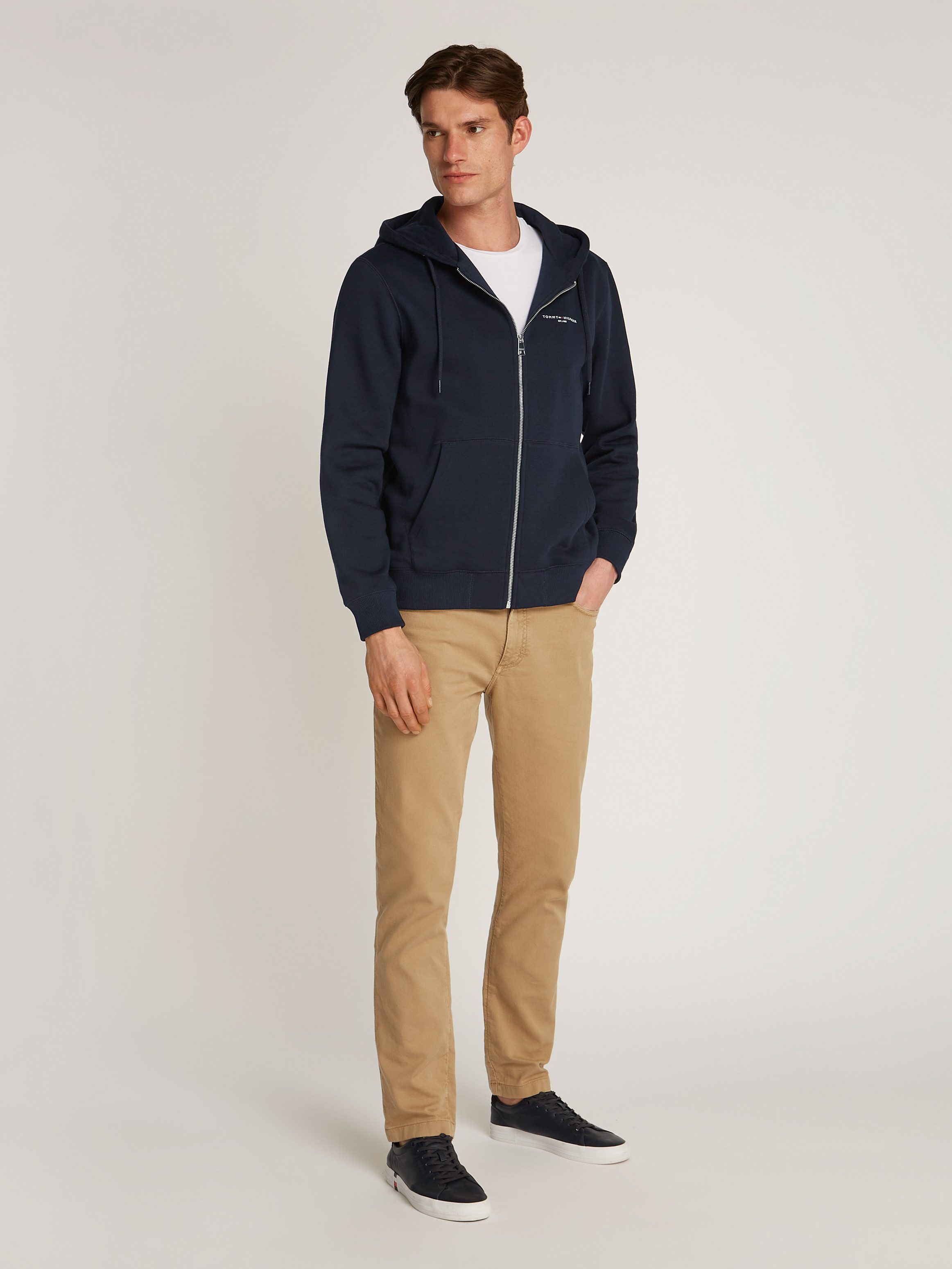 Tommy Hilfiger Sweatvest SMALL TOMMY LOGO ZIP HDD