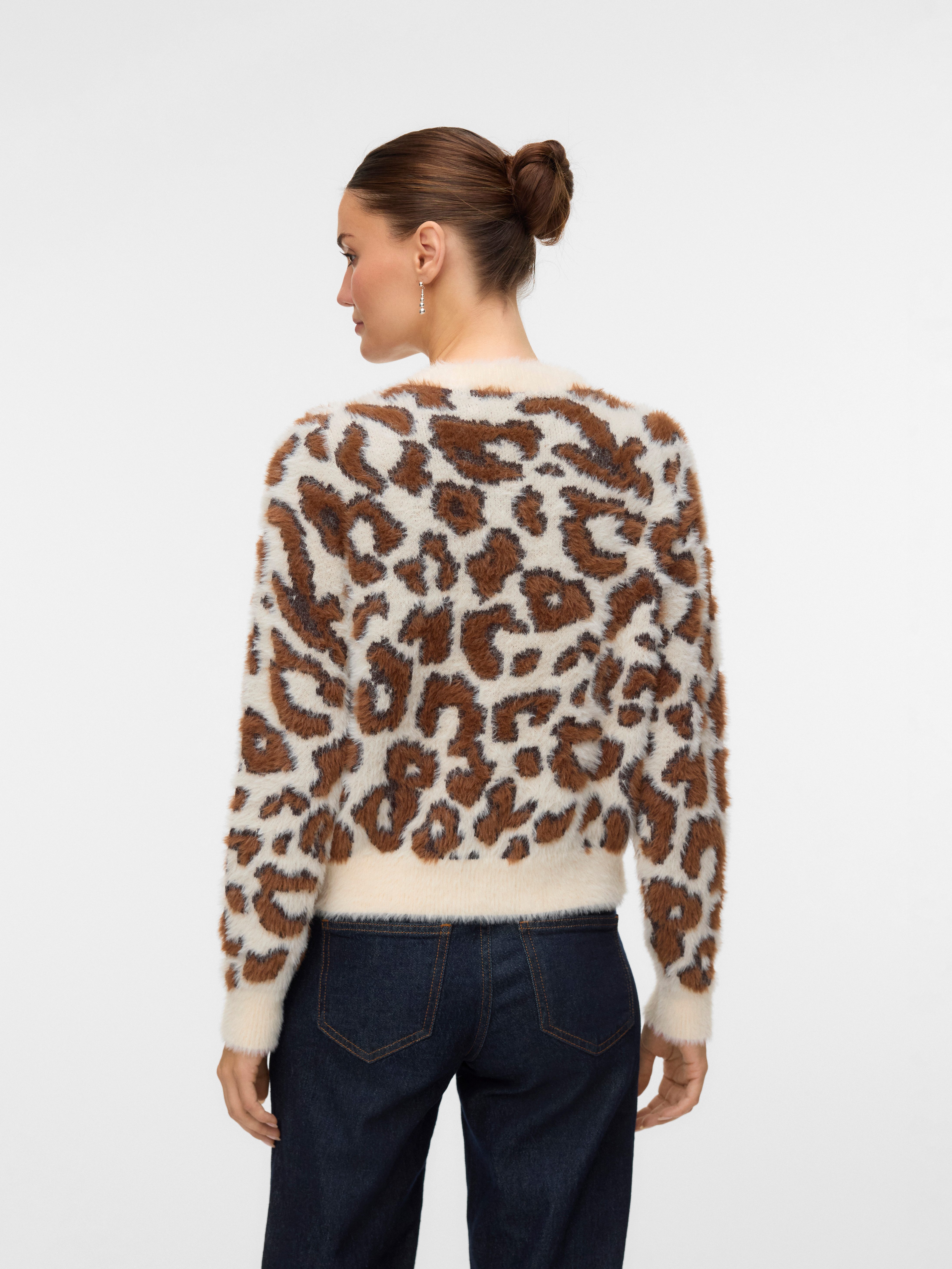 Vero Moda Gebreide trui VMJUNGLE LS O-NECK PULLOVER BOO