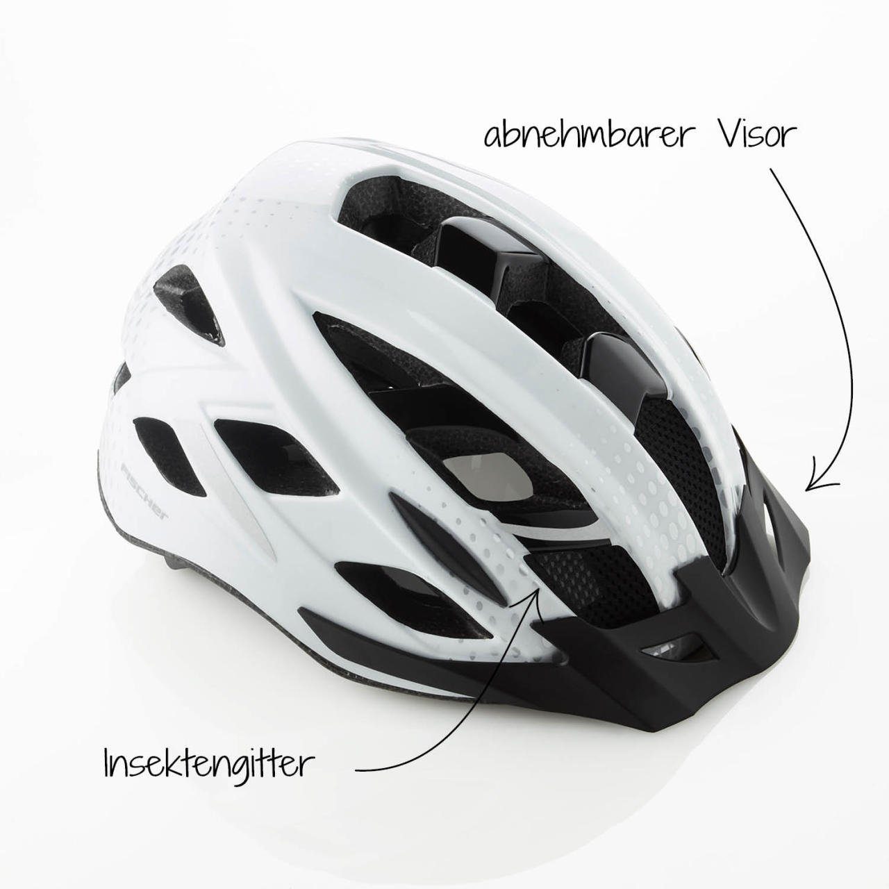 Fischer Fietshelm Urban Lano L/XL Verstelbaar binnenring-systeem, met geïllumineerd binnenring-systeem