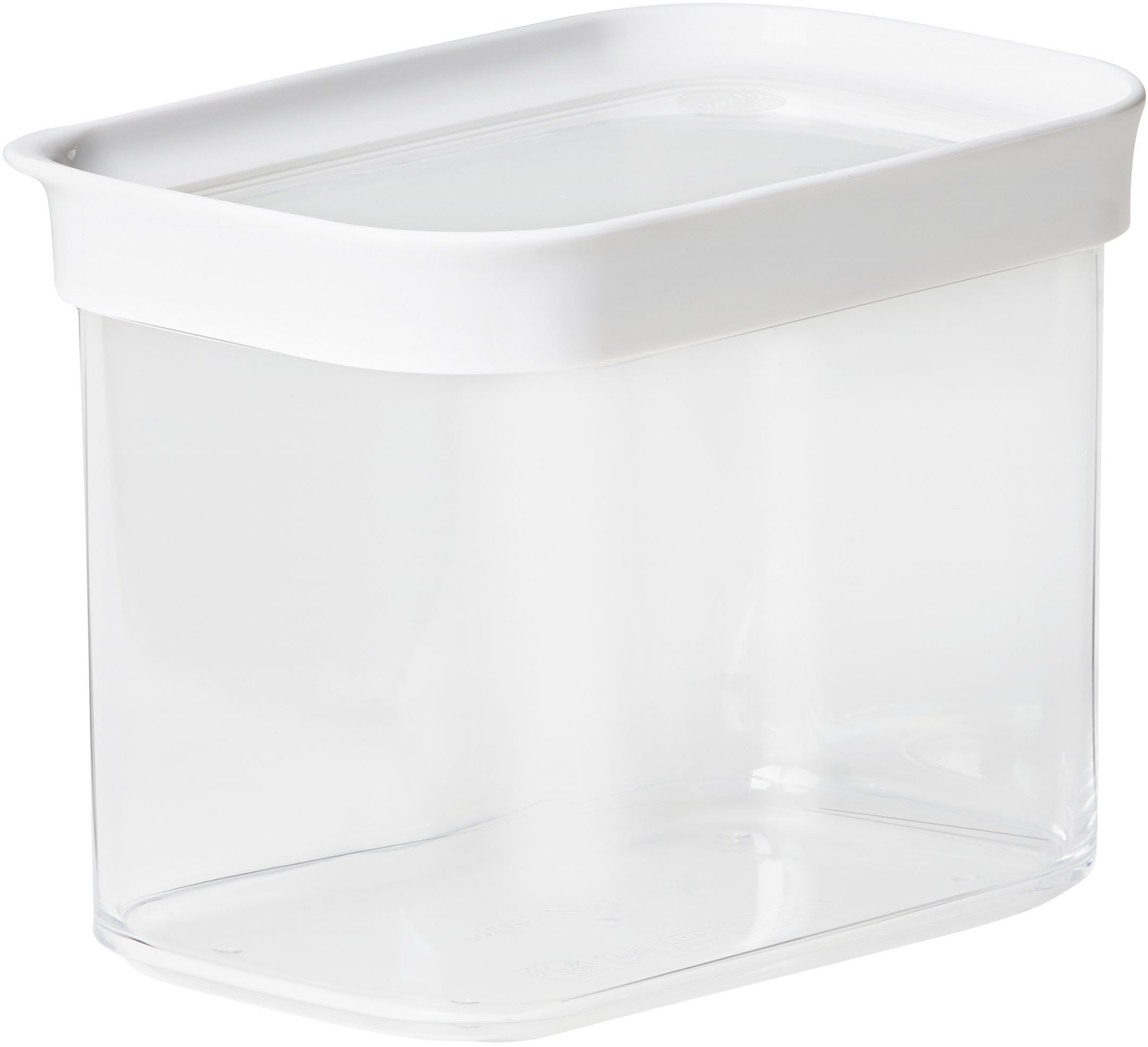 Emsa Voorraadbus OPTIMA 1 liter, rechthoekig, schuifdeksel, vers afdichtingsmateriaal, stapelranden (2-delig) voedsel bewaardozen wit