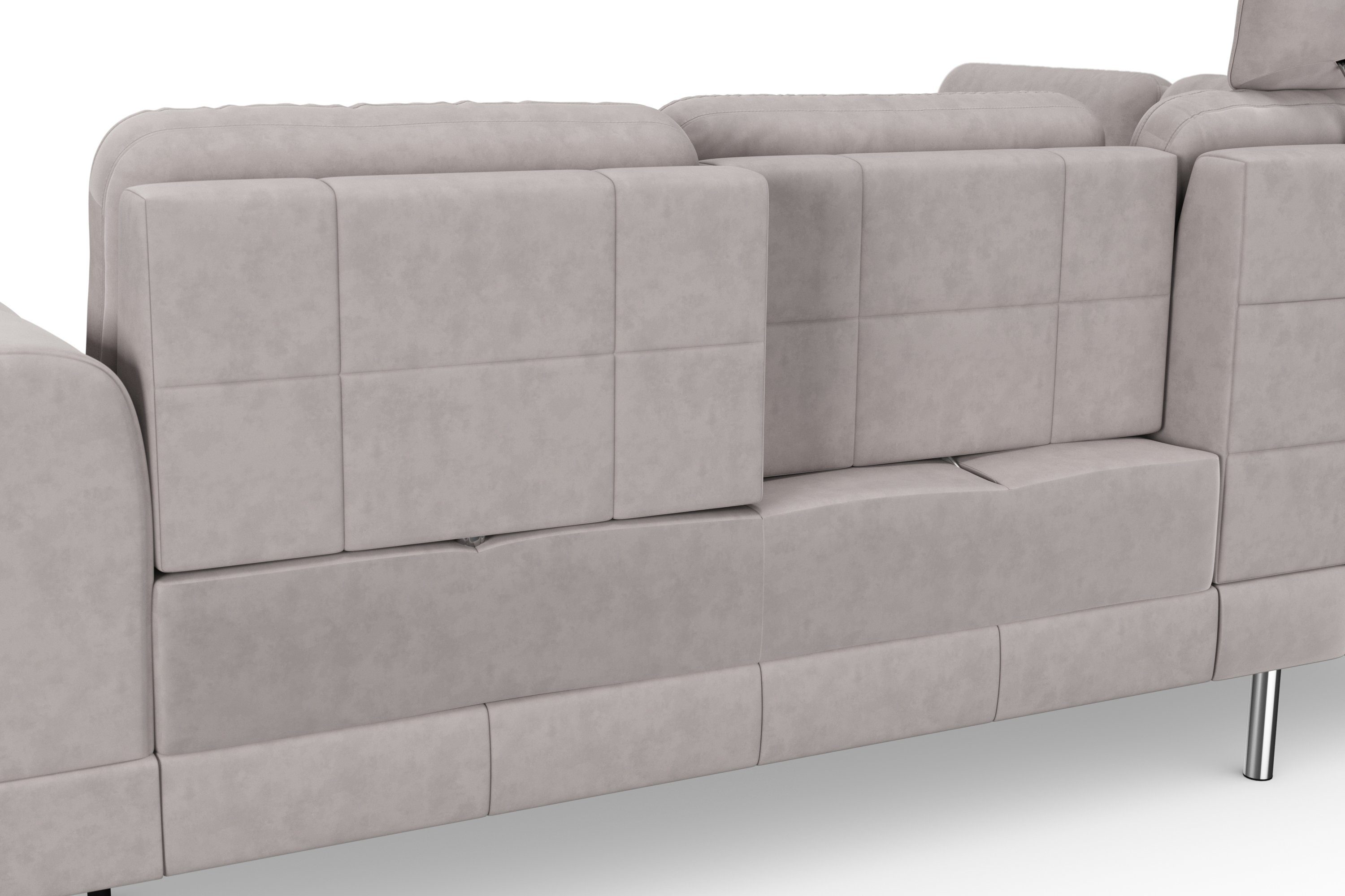 sit&more Hoekbank Bendigo L-vorm inclusief zitdiepteverstelling, bodemvrijheid 15 cm, in 2 pootkleuren