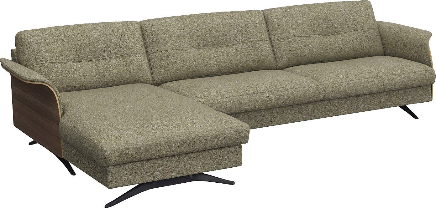 FLEXLUX Hoekbank Glow, super comfortabel door hoogwaardige zitconstructie met binnenvering, L-vorm